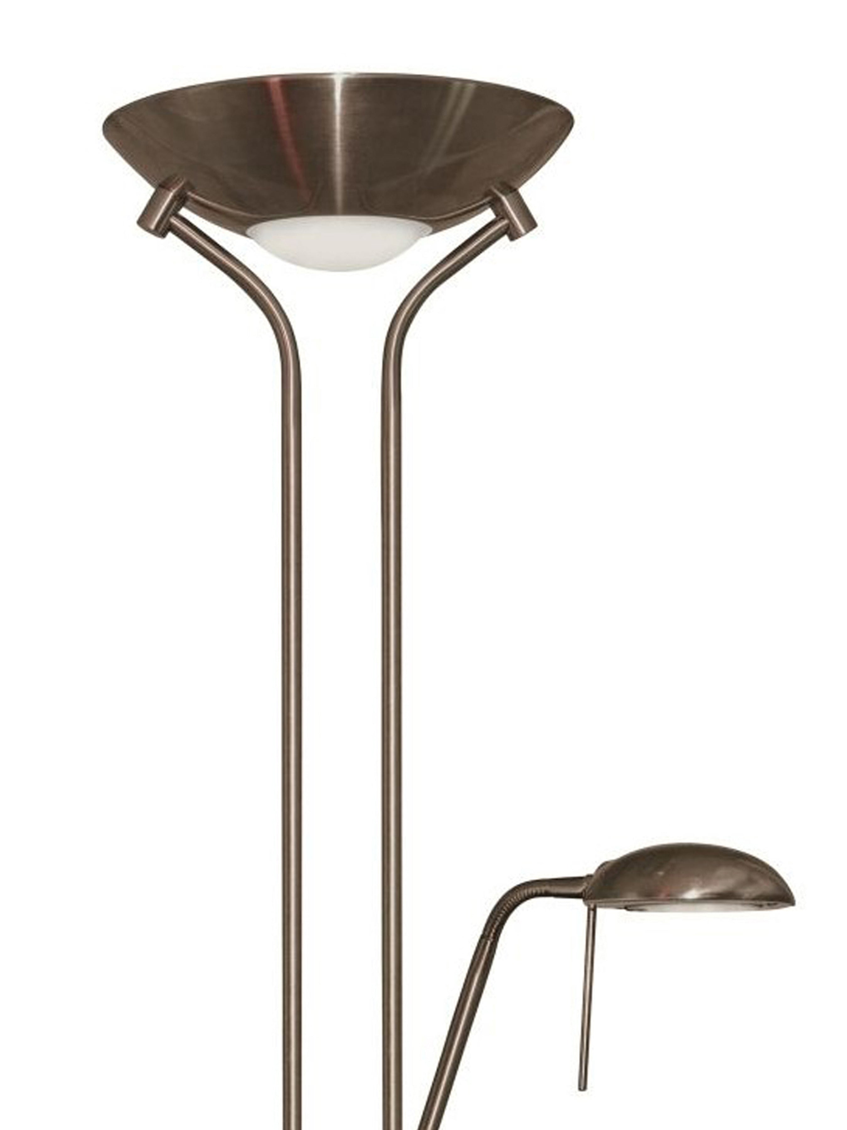 Searchlight Angela Antique Brass Mother And Child Floor Lamp With Double Dimmer