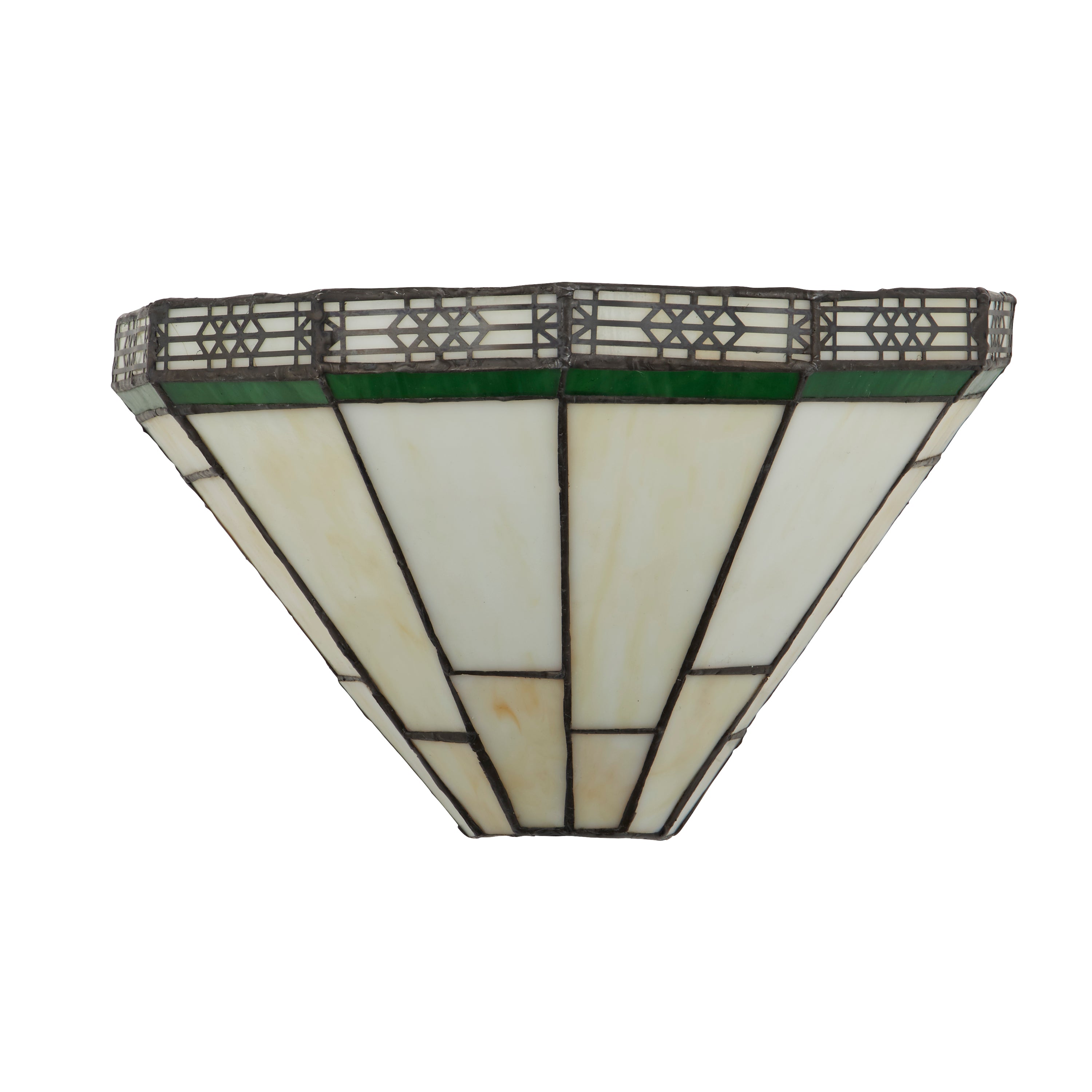 Searchlight Nelson Wall Light - Brass & Stained Glass