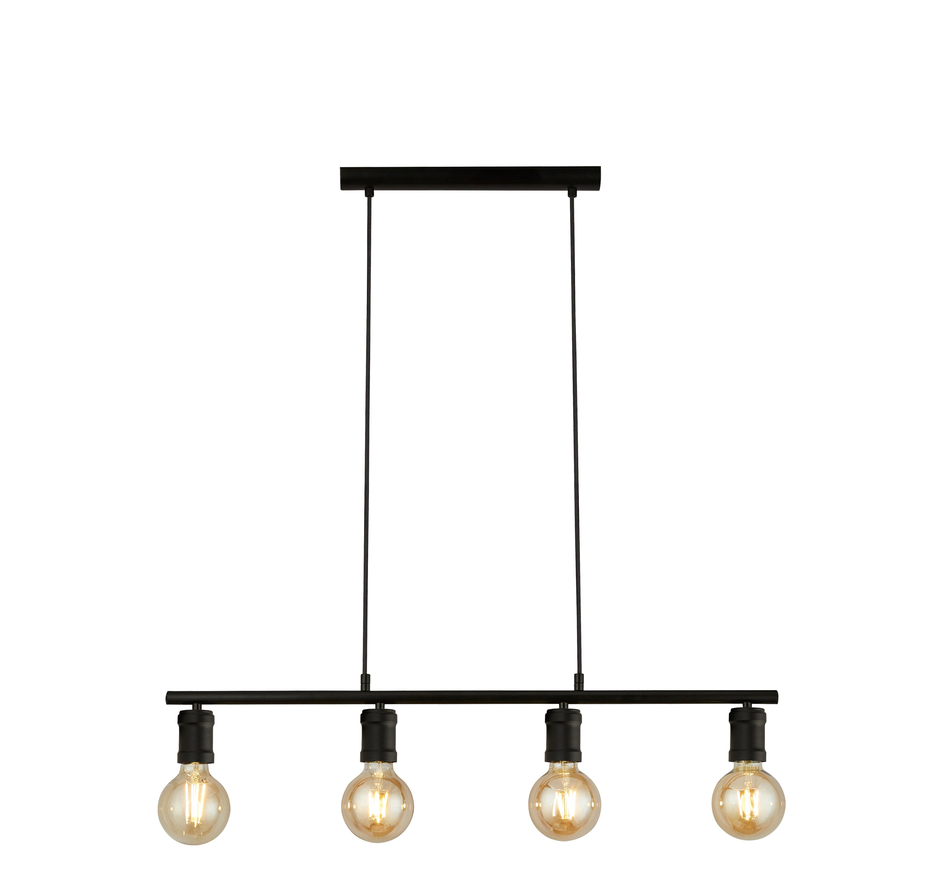 Searchlight Dalkeith 4 Light Bar Pendant - Sand Black