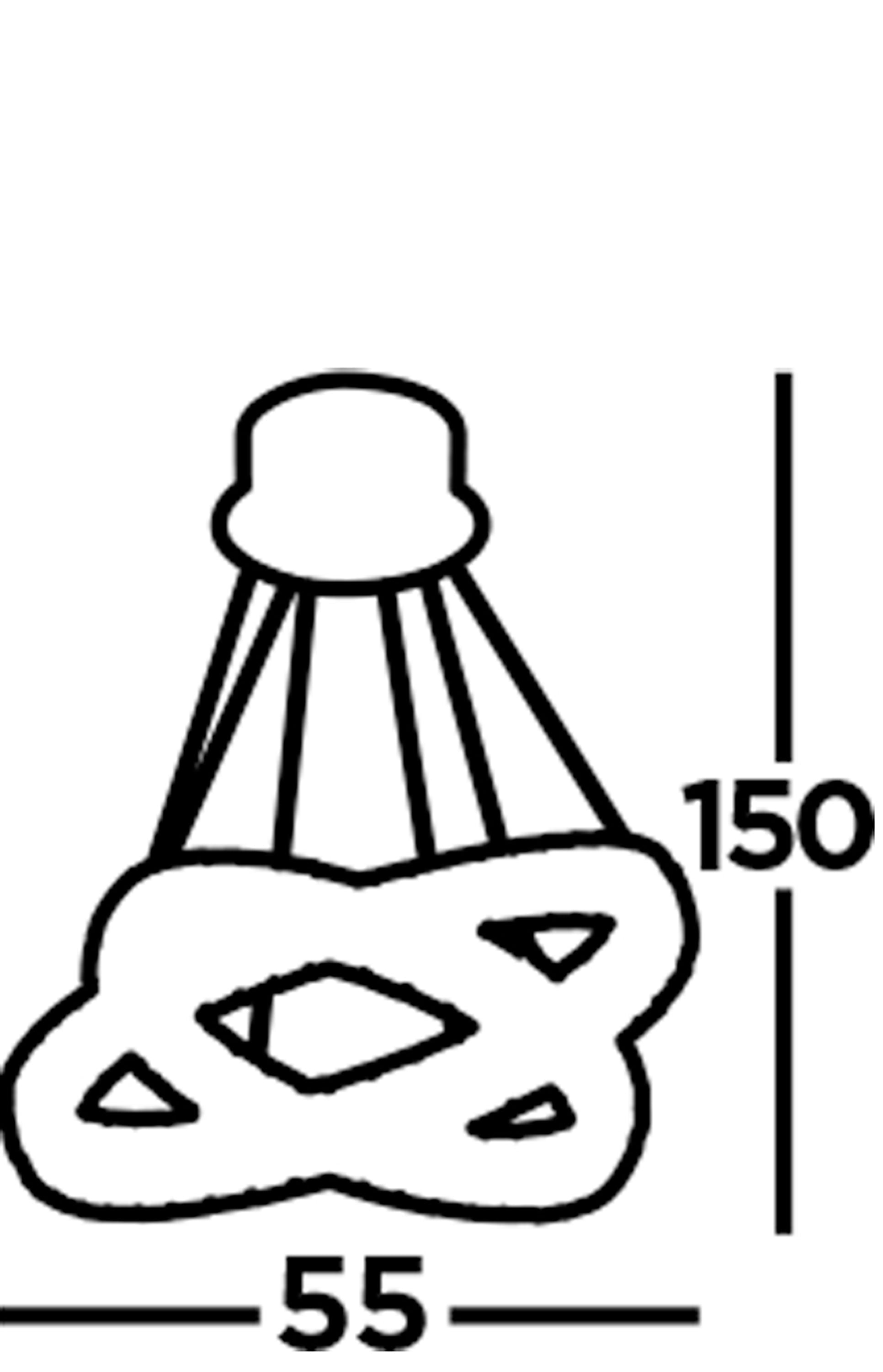 Searchlight Oldham 2 Ring LED Pendant, Clear & Smokey Crystal