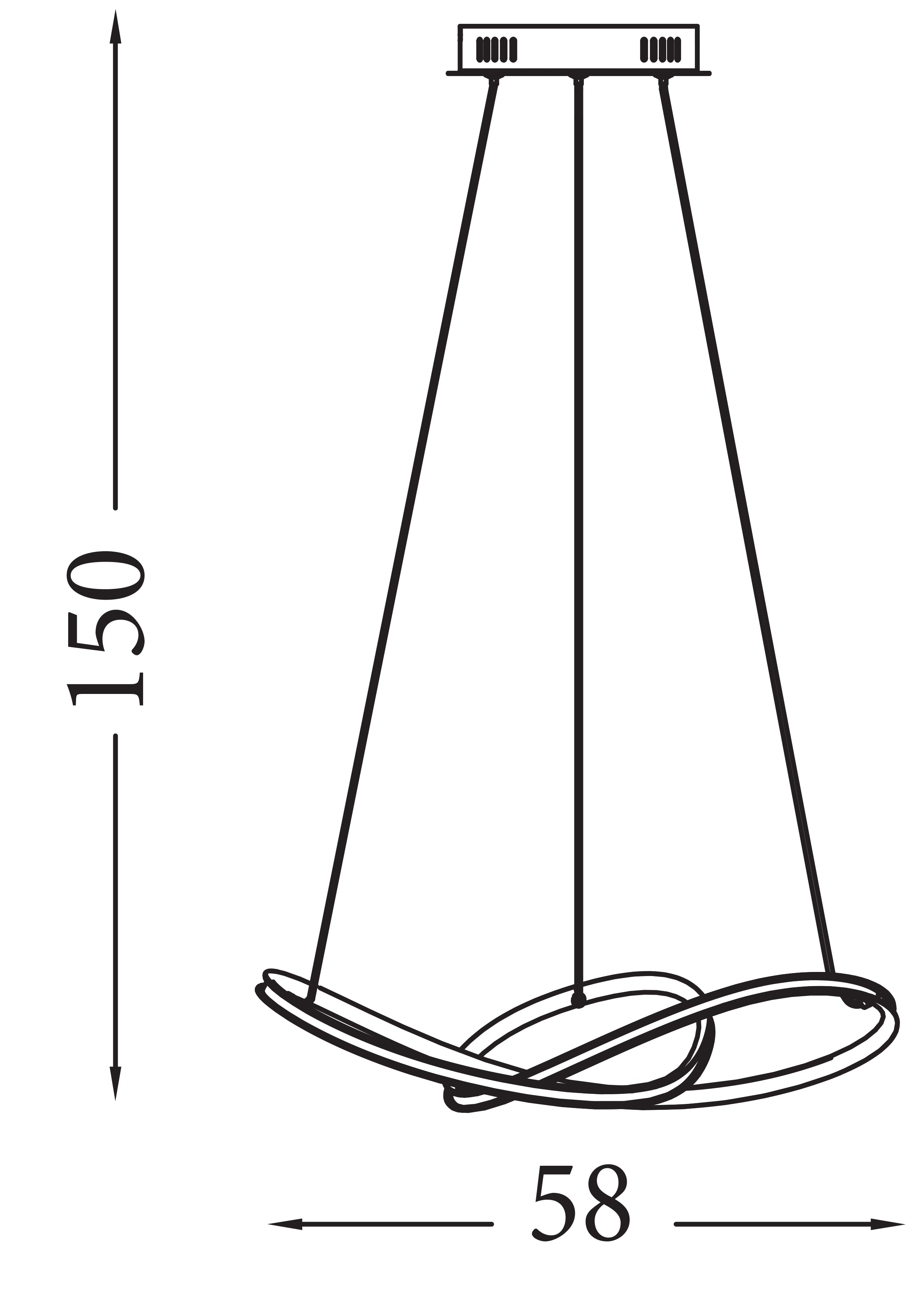 Searchlight Maddox Pendant - Satin Silver