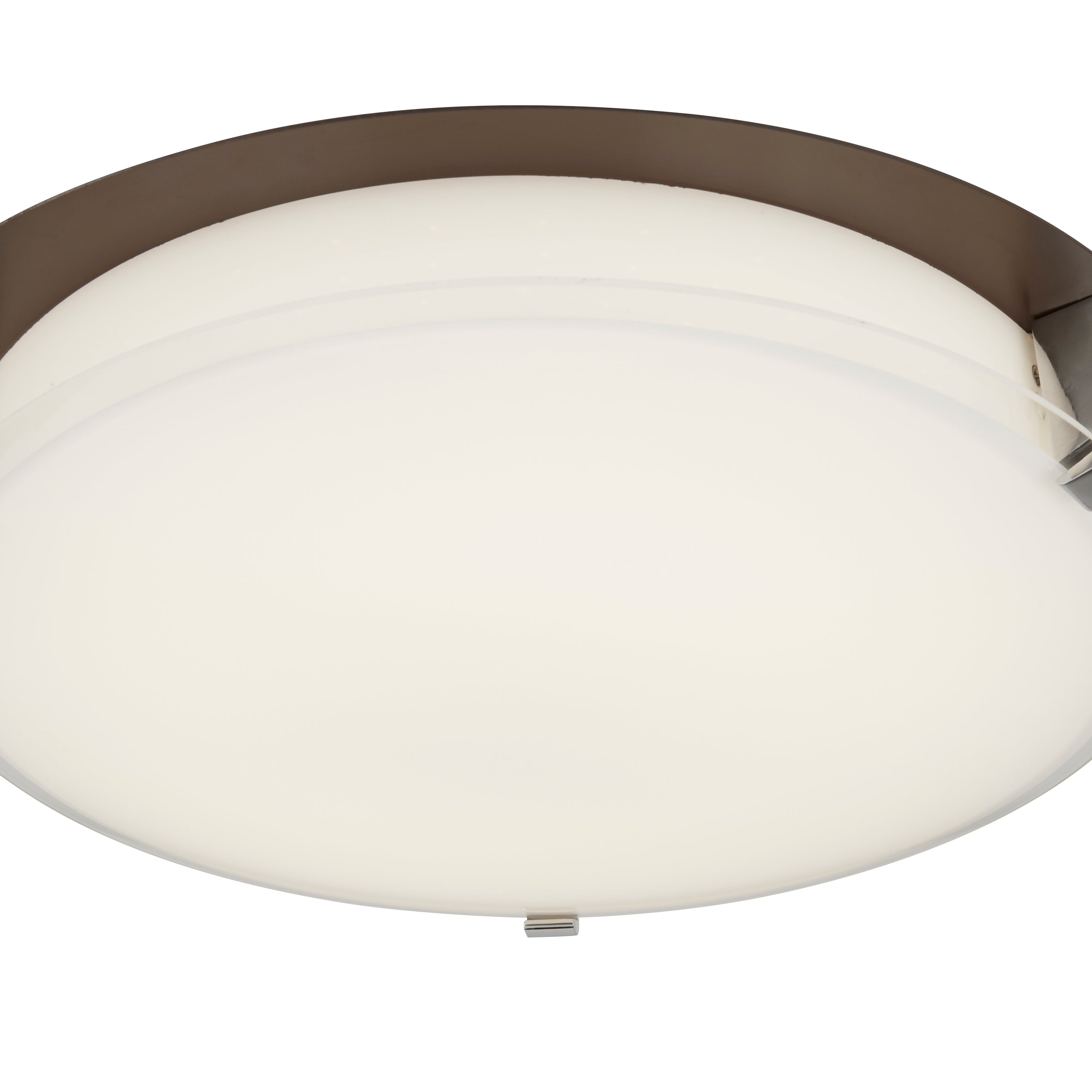 Searchlight Eastlake LED Flush - Brown & Opal Glass