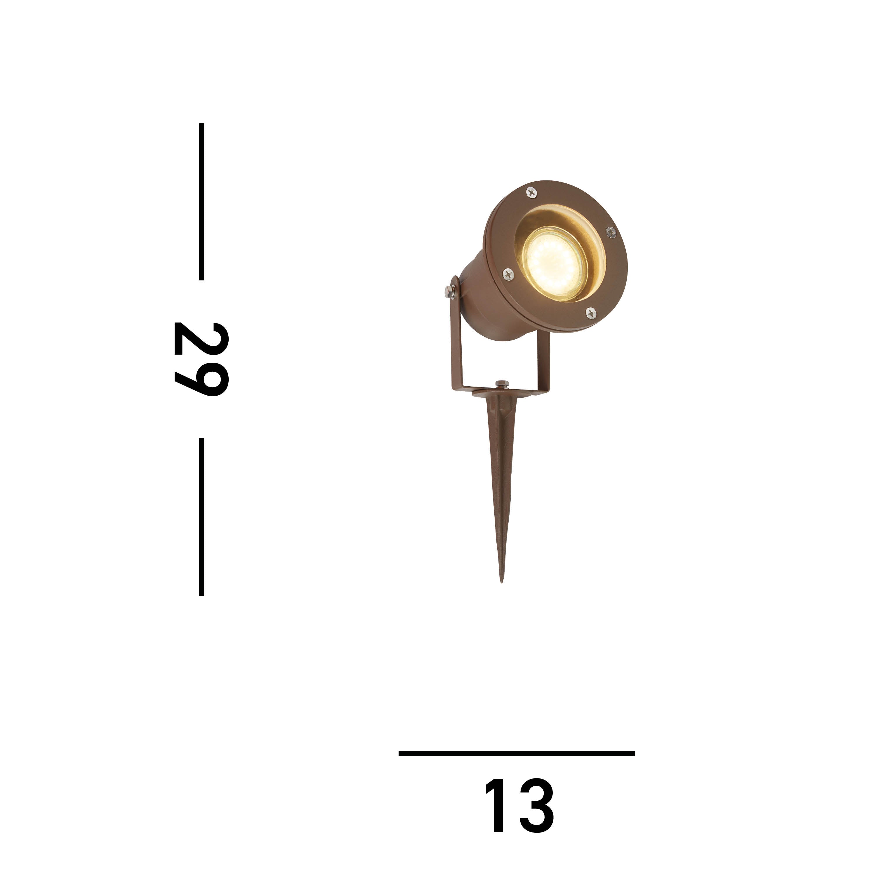 Searchlight Southbank Outdoor Spike - Rust Brown