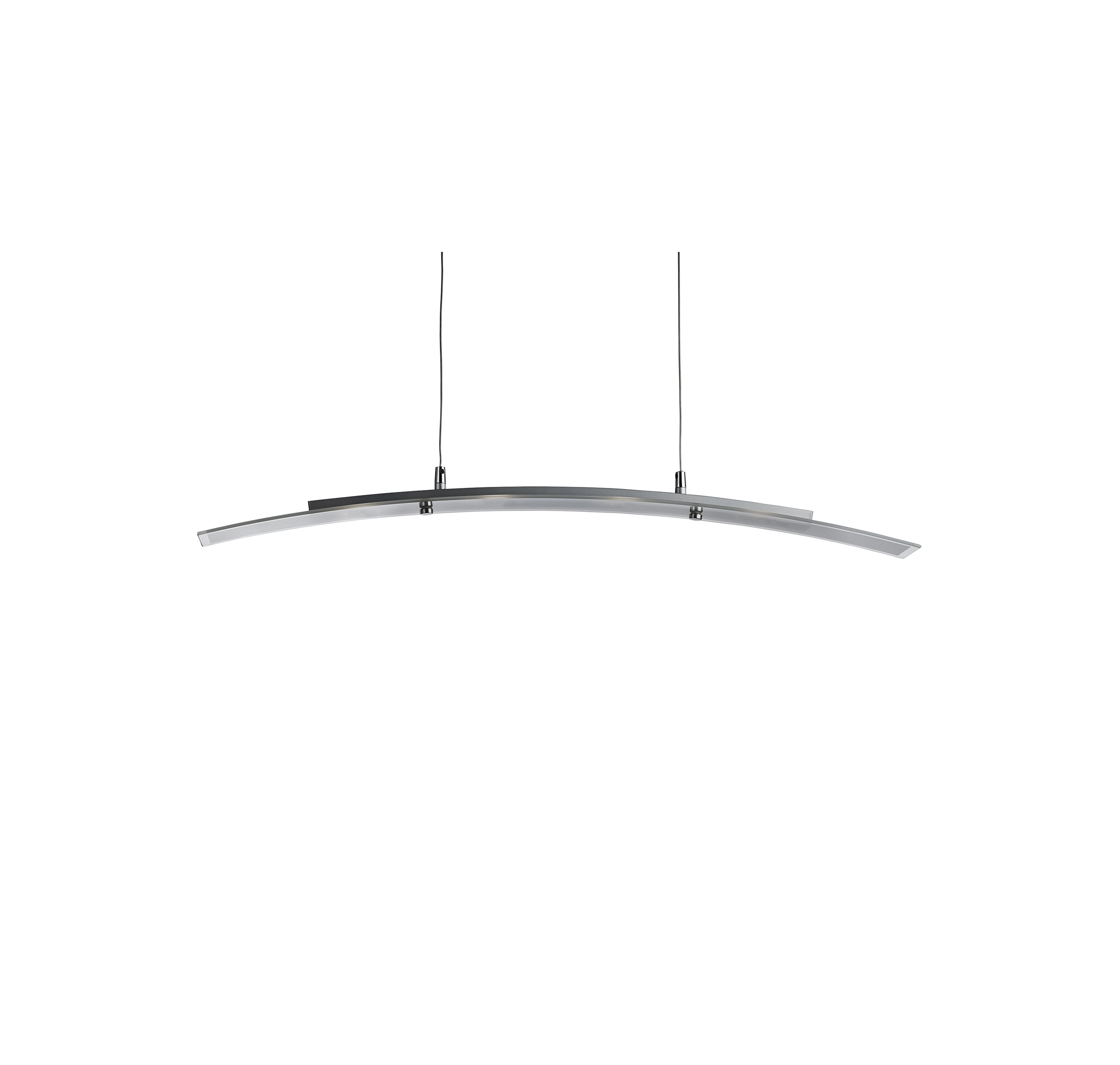 Searchlight Chantrey 4 Light Pendant - Satin Silver & Frosted Glass