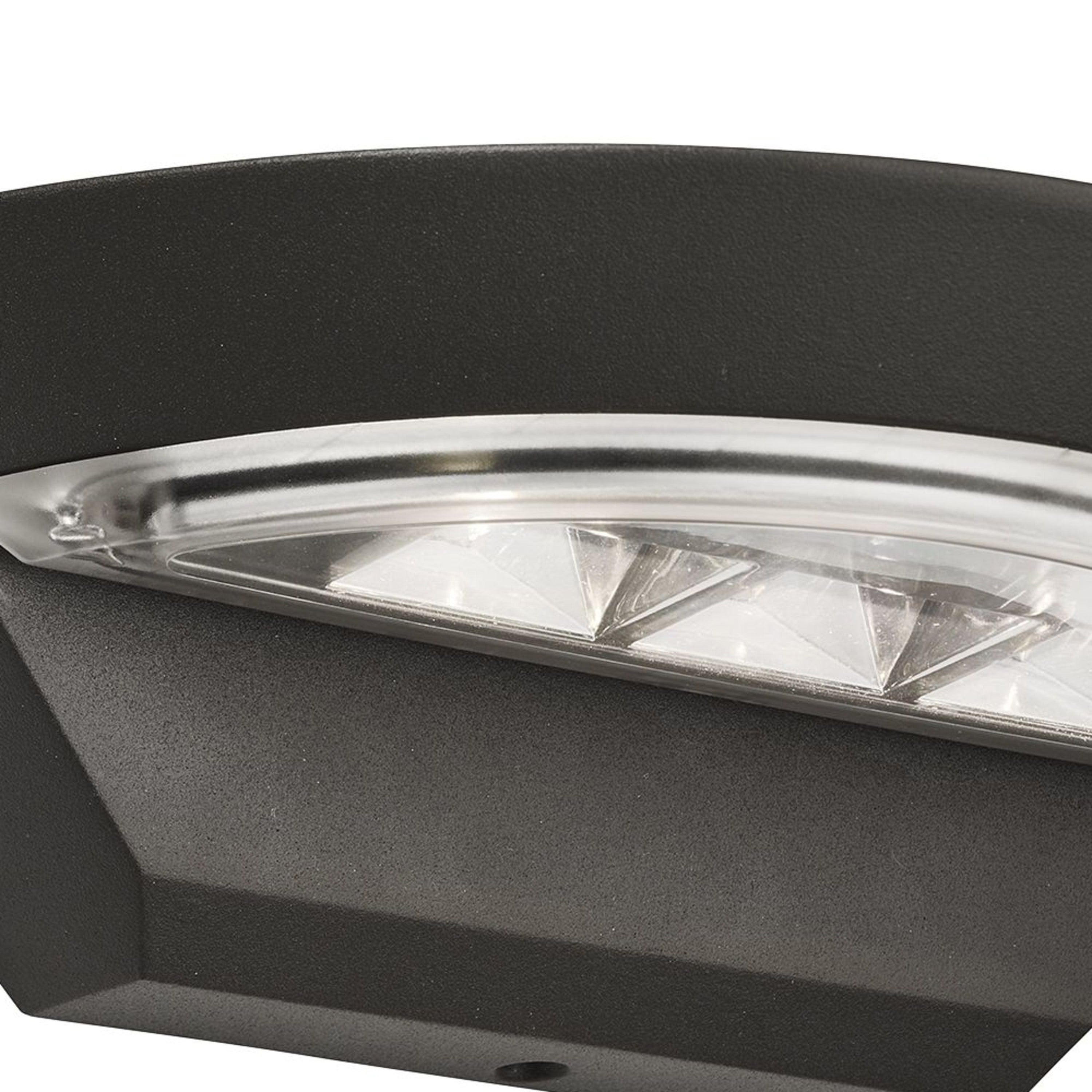 Searchlight Langrove LED Outdoor Semi-Circle Wall Light - Dark Grey - IP44