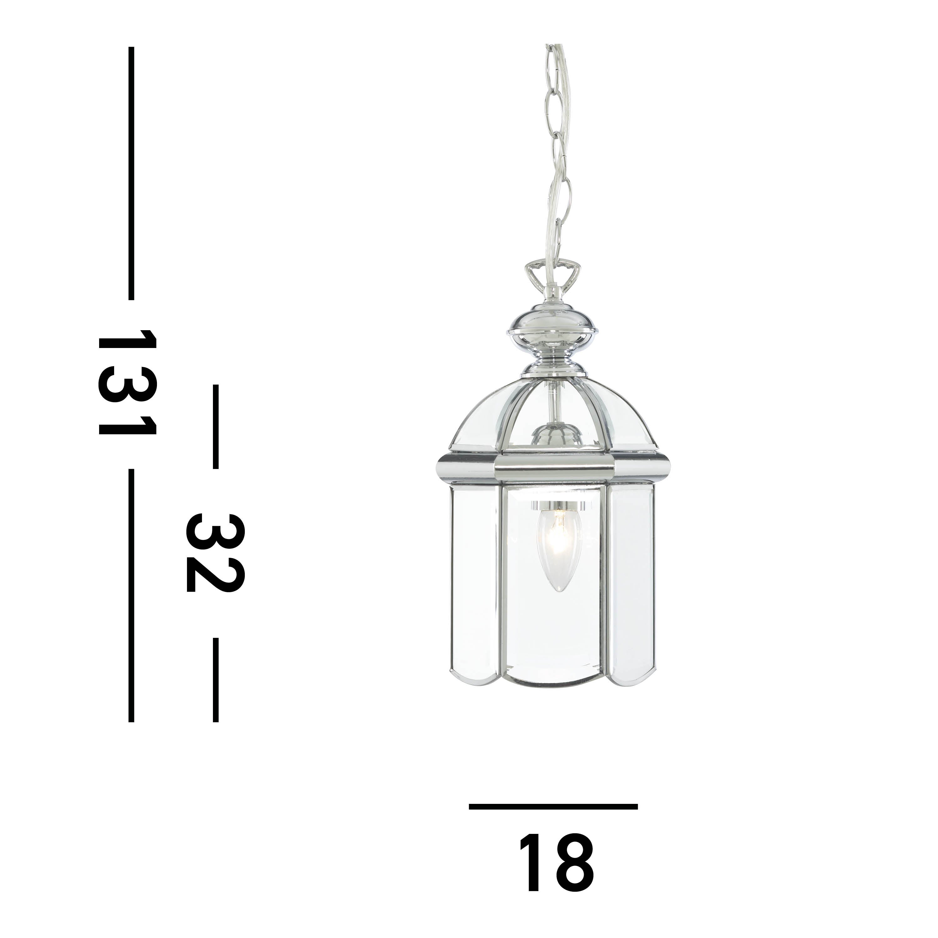 Searchlight Lake Chrome Domed Single