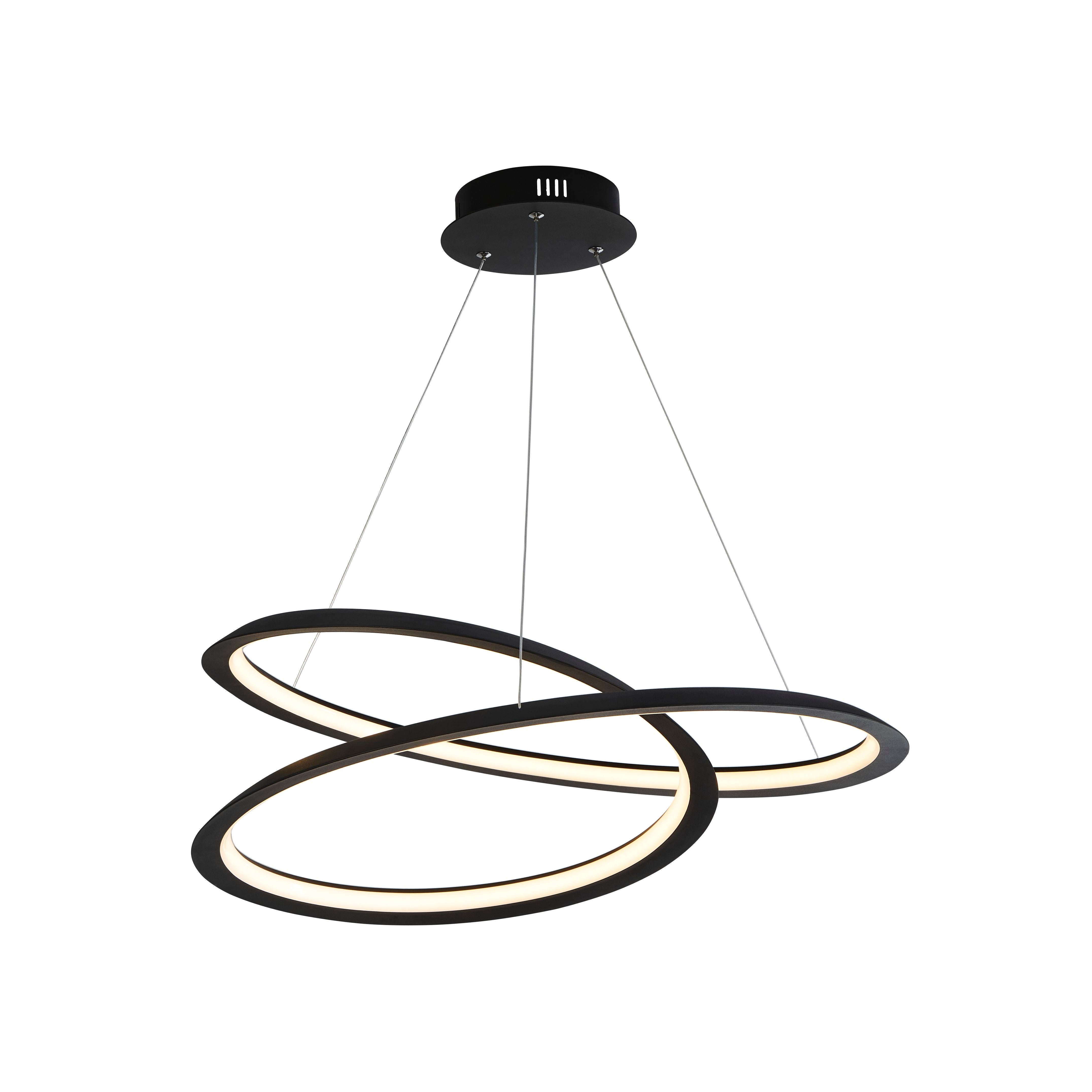 Searchlight Talton II LED Ceiling Pendant - Sand Black & Opal