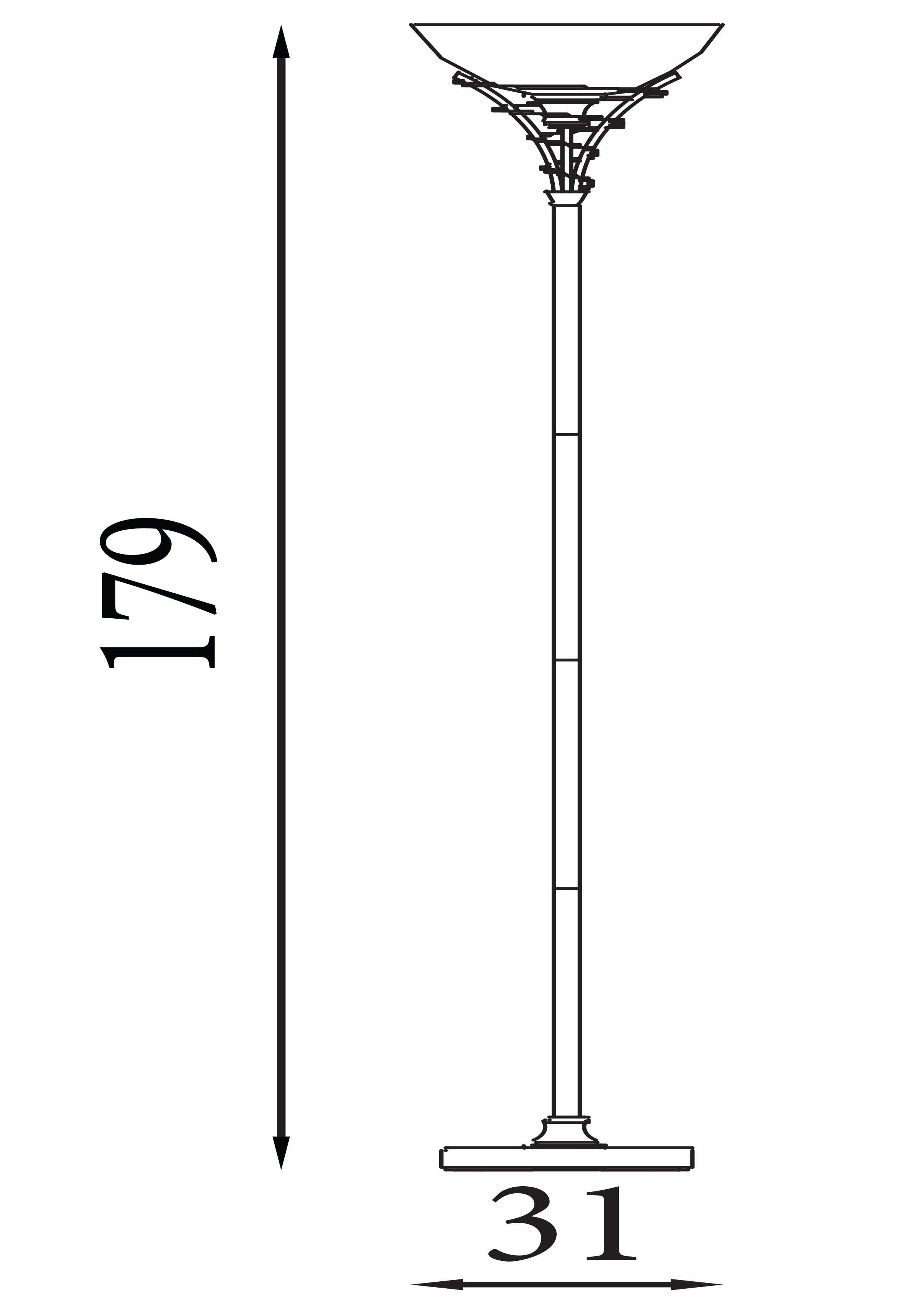 Searchlight Langrove Satin Silver Floor Lamp With Twist Centre & Dome Opal Glass