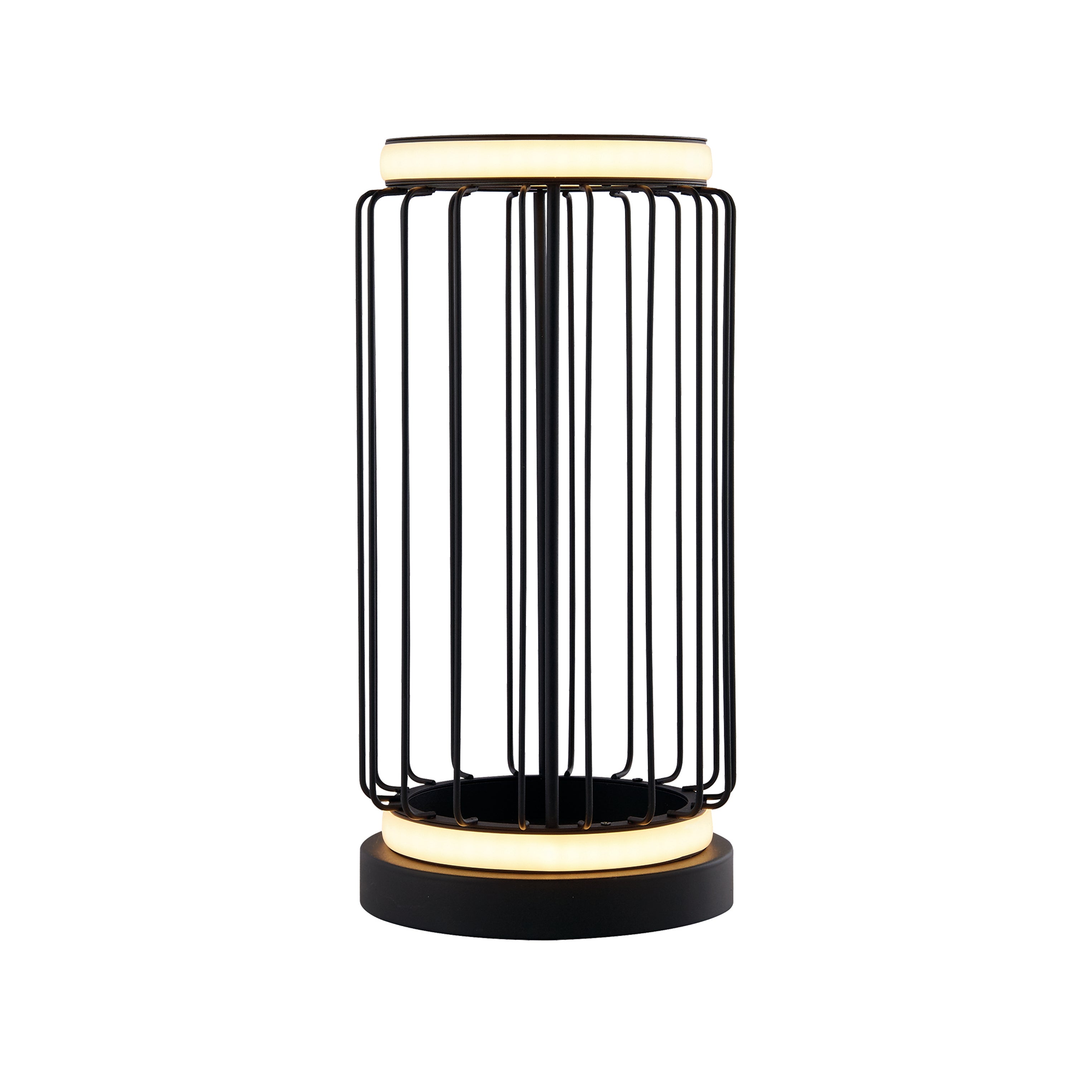 Searchlight Canova Cage LED Table Lamp - Black Metal
