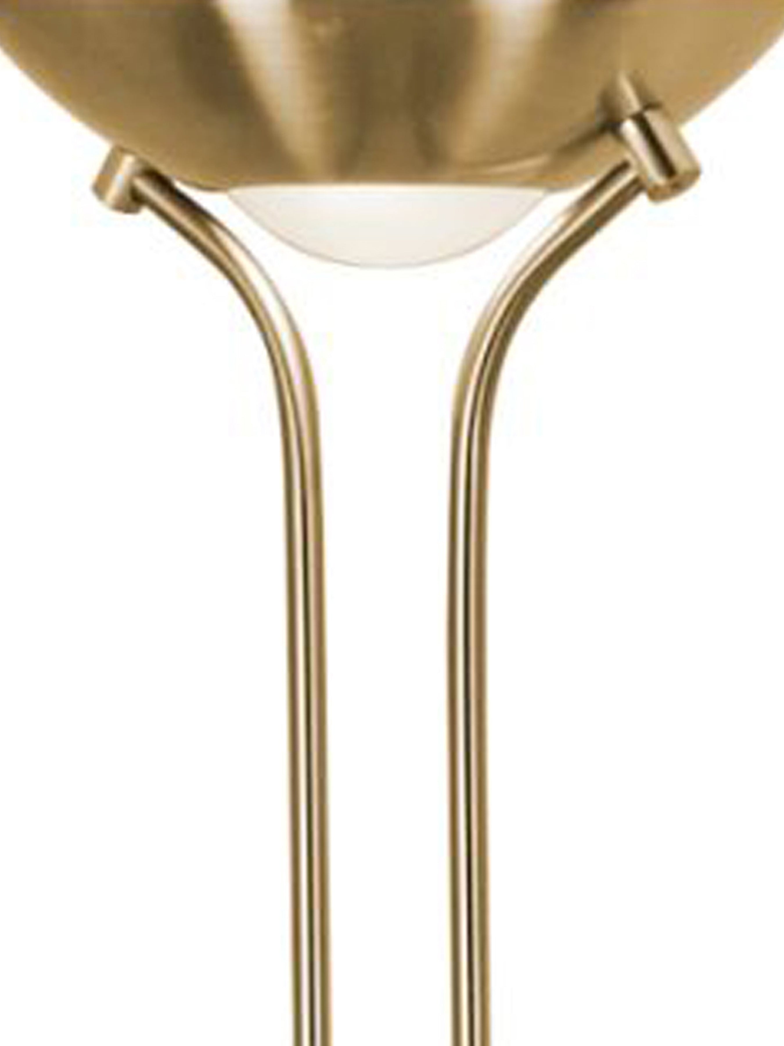 Searchlight Merlin Mother & Child LED Dimmable Floor Lamp - Satin Brass