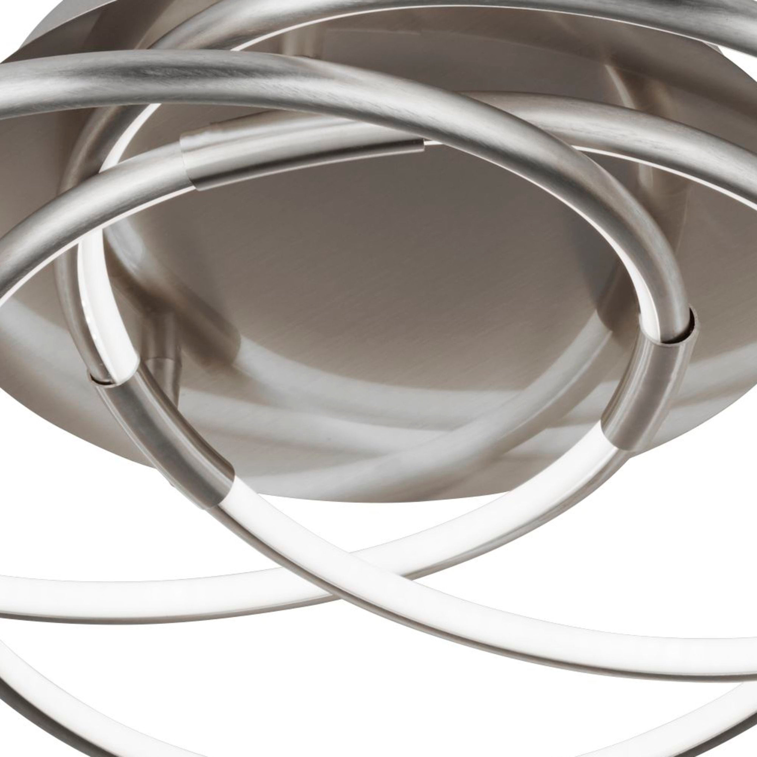 Searchlight Maddox LED Flush Light, Satin Silver