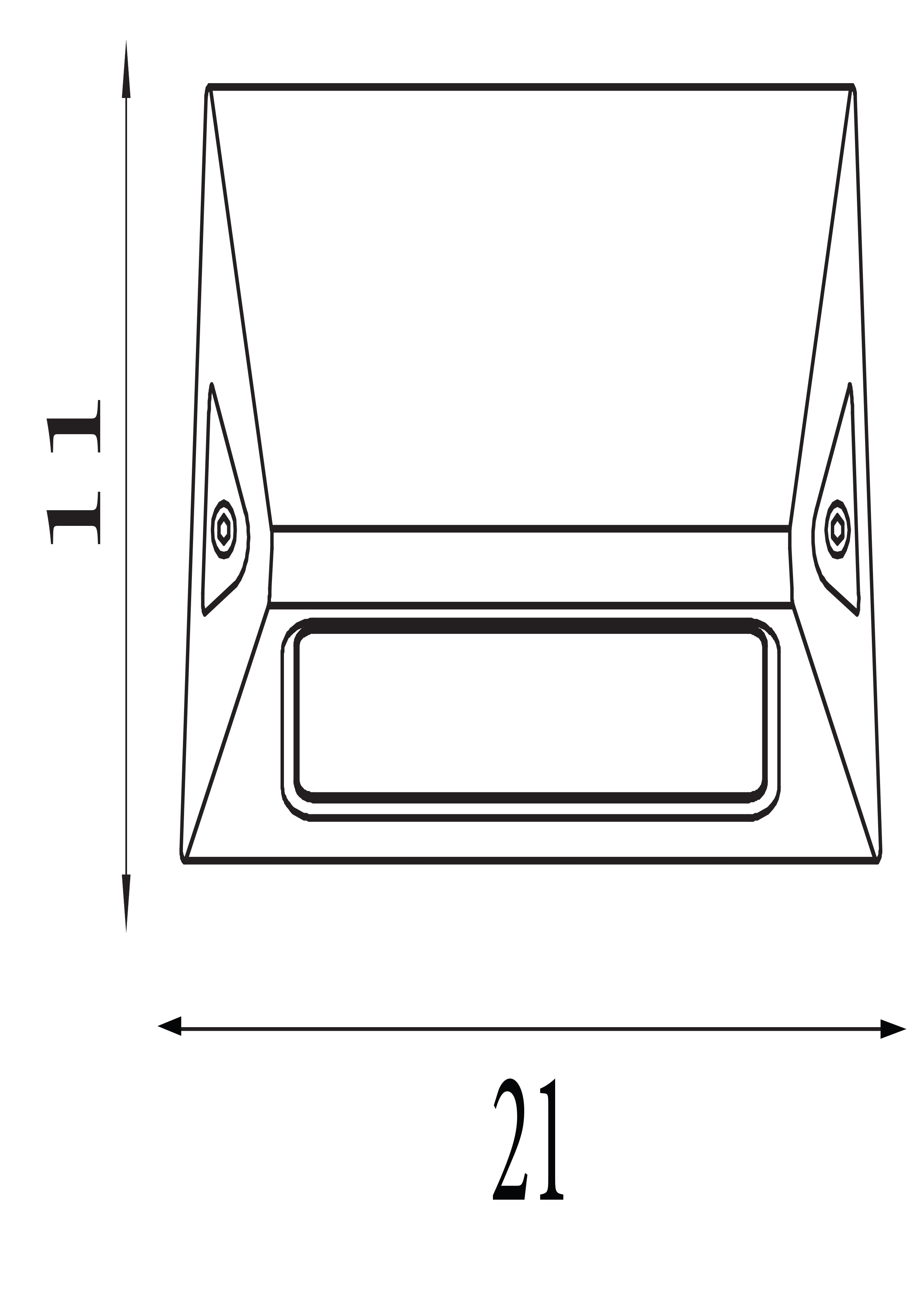 Searchlight Patmos LED Outdoor Wall Light - Black with Glass Diffuser - IP44