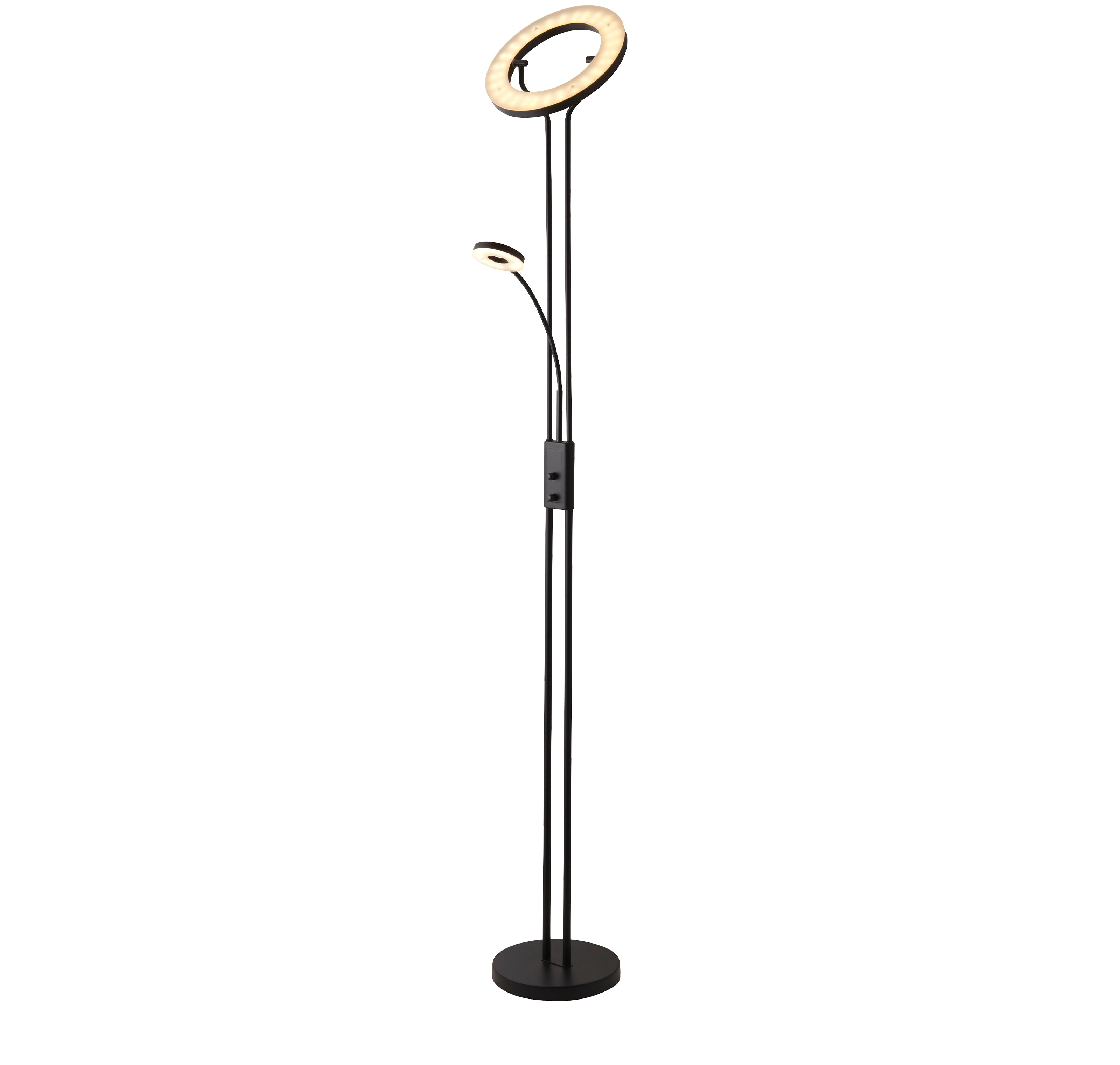 Searchlight Merlin Mother & Child Floor Lamp - Matt Black