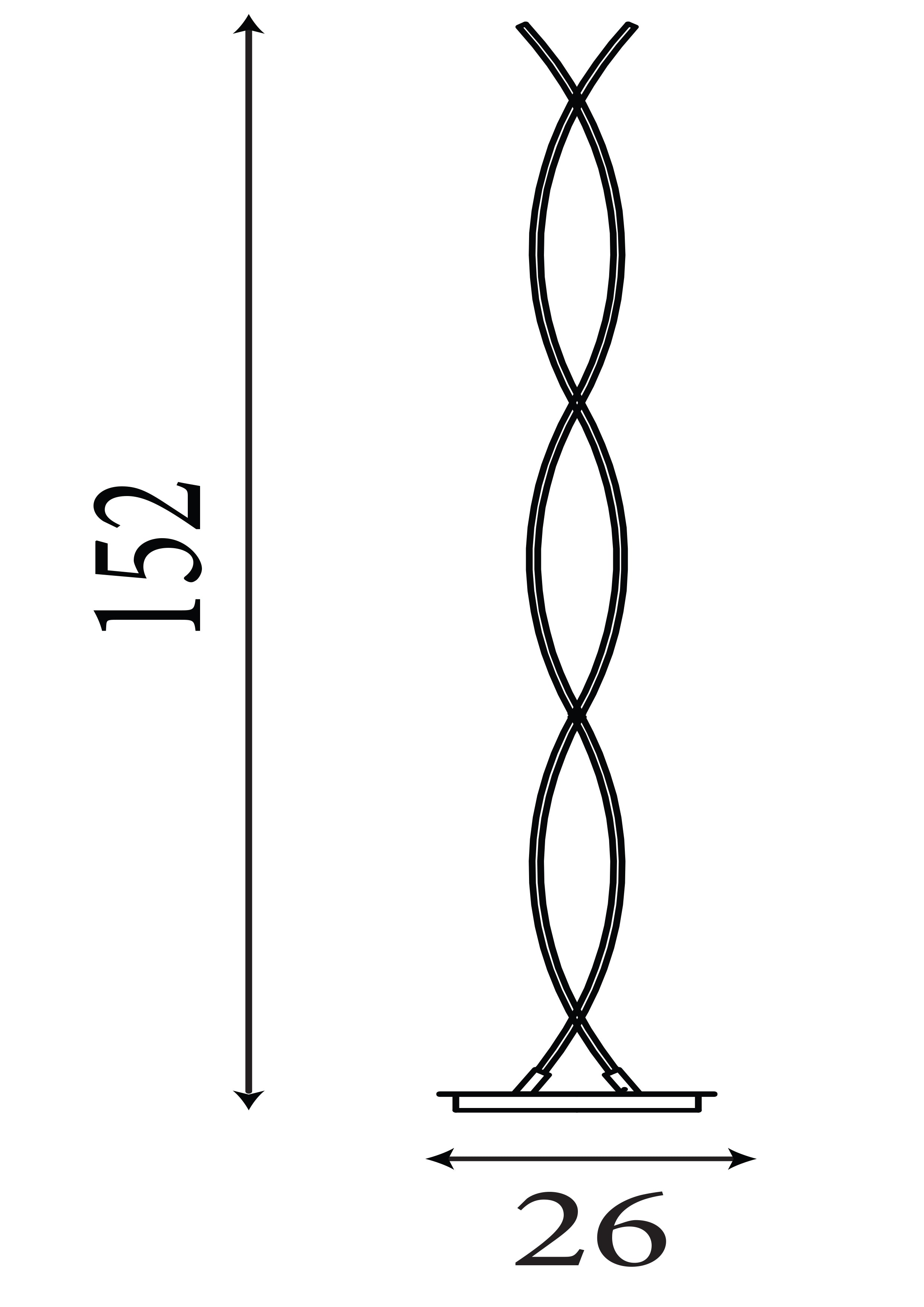 Searchlight Peveril - LED Wave Floor Lamp, Chrome