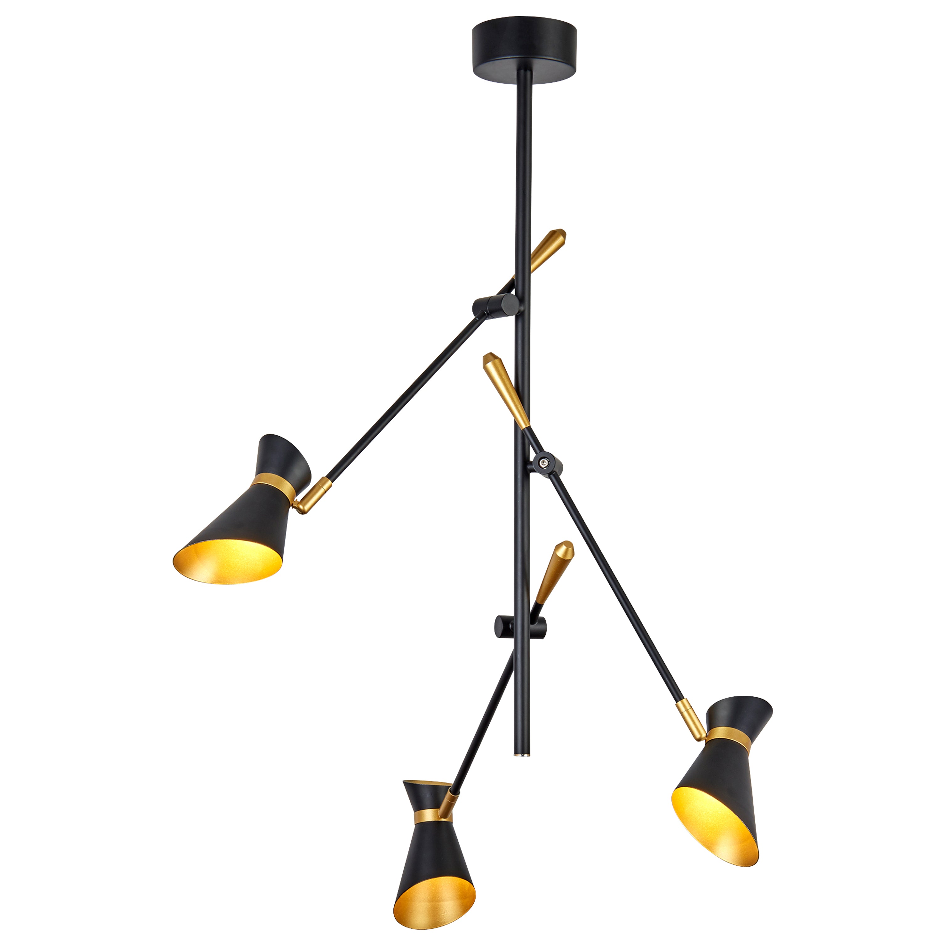 Searchlight Dansie Spotlight 3 Light LED Ceiling Light - Matt Black