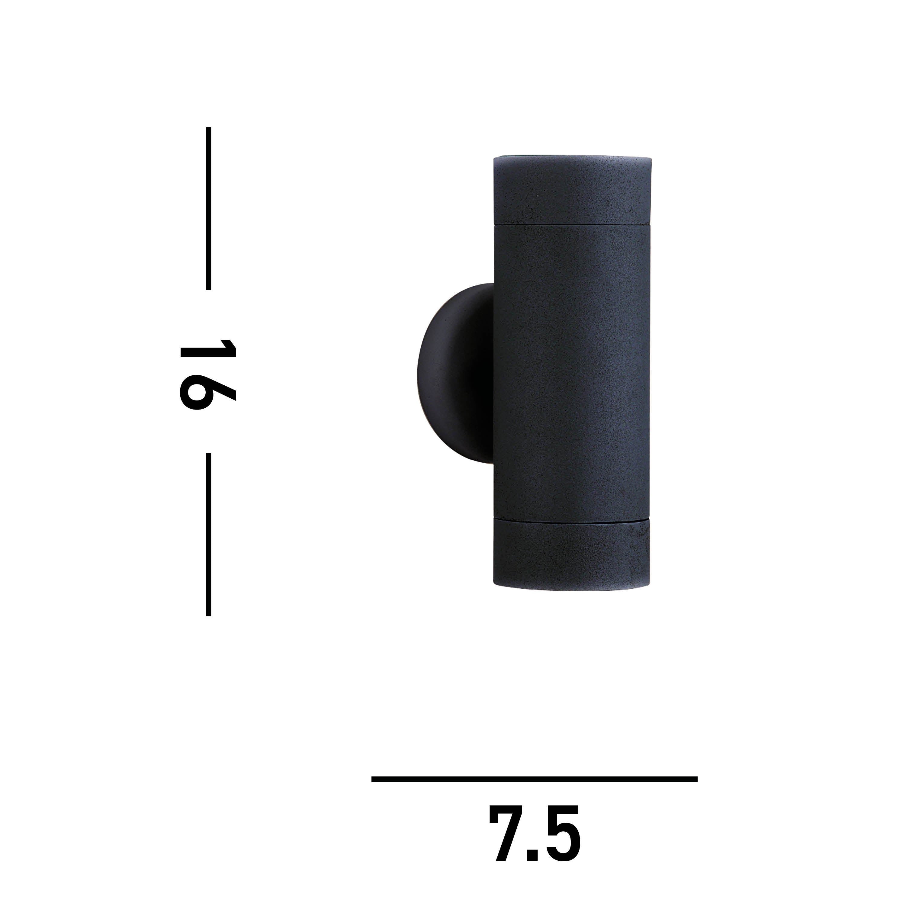 Searchlight Mela 2 Light Outdoor Wall Light - Silk Black & Glass