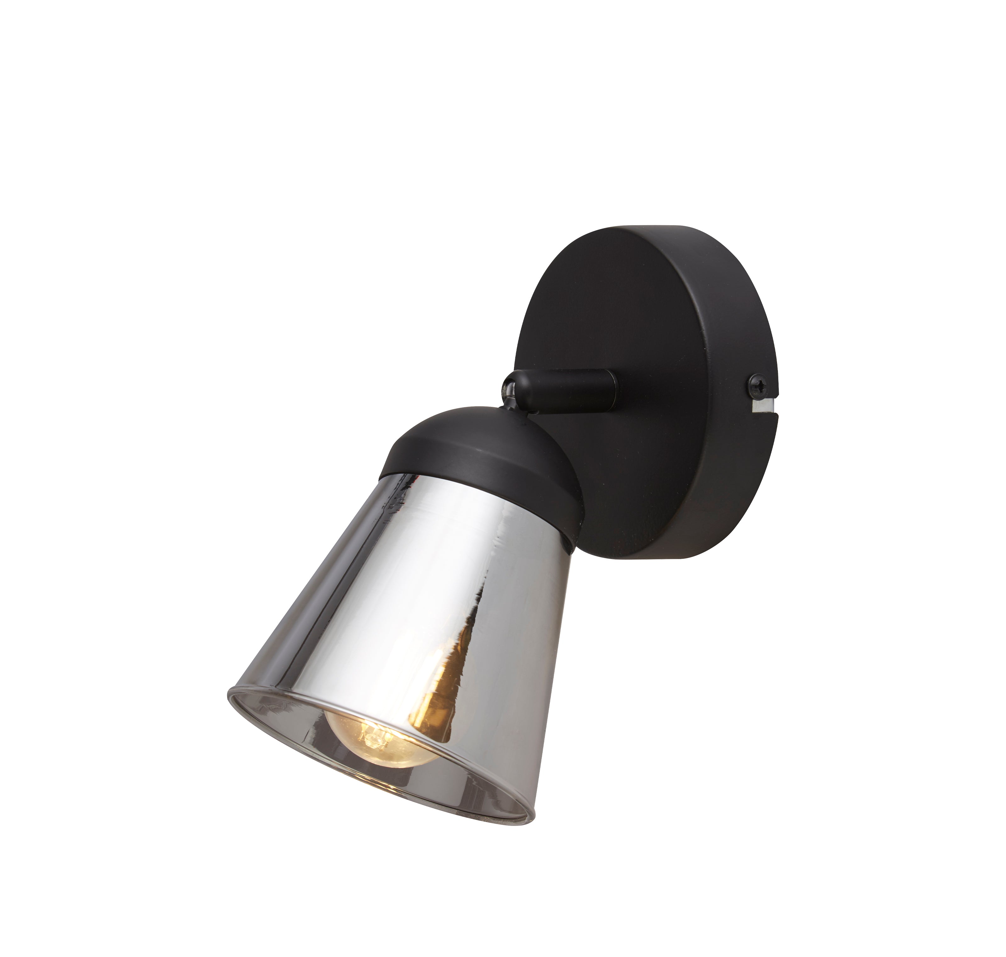 Searchlight Martin Spotlight - Black With Smoked Glass