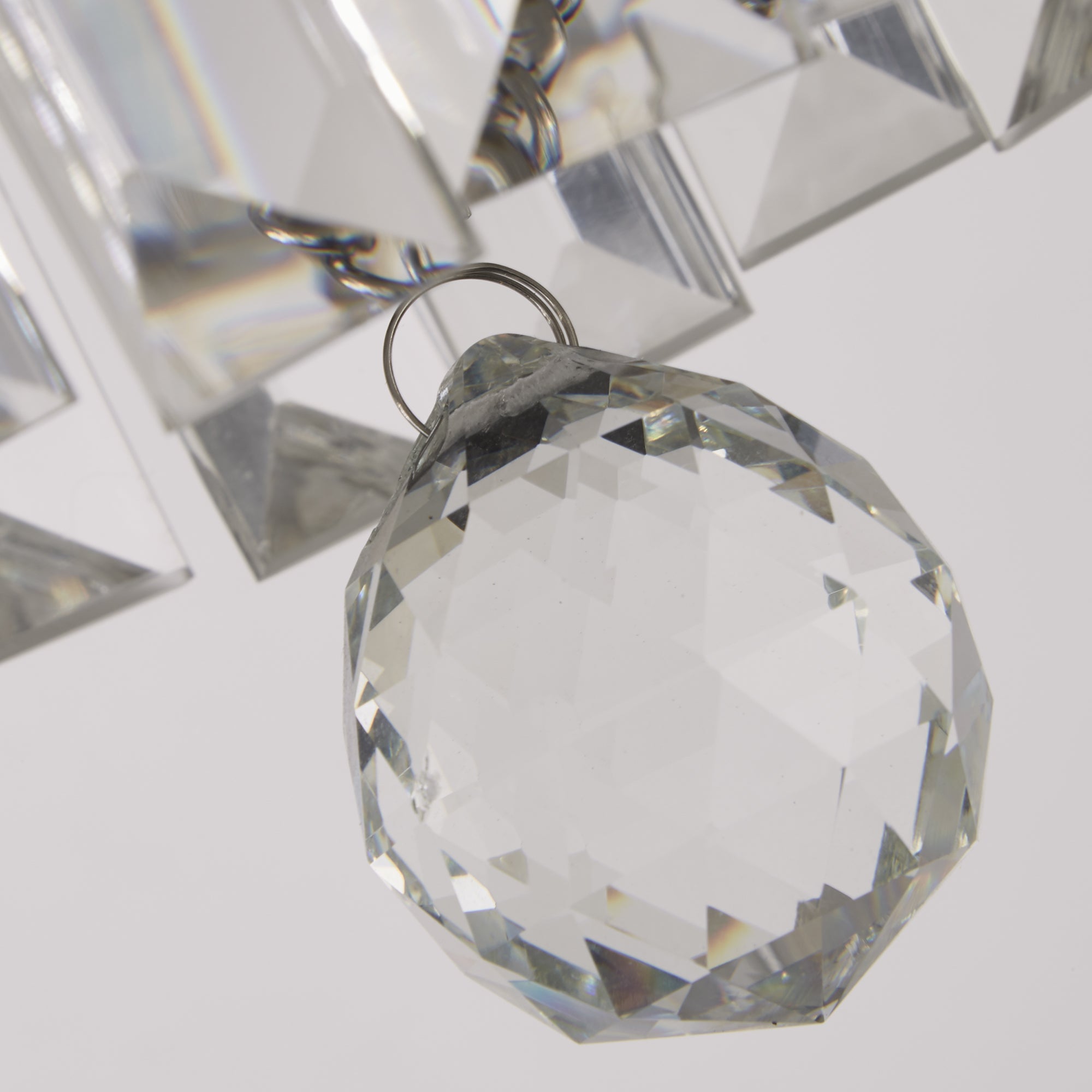 Searchlight Edith 4 Light IP44 Ceiling Light - Chrome & Clear Glass