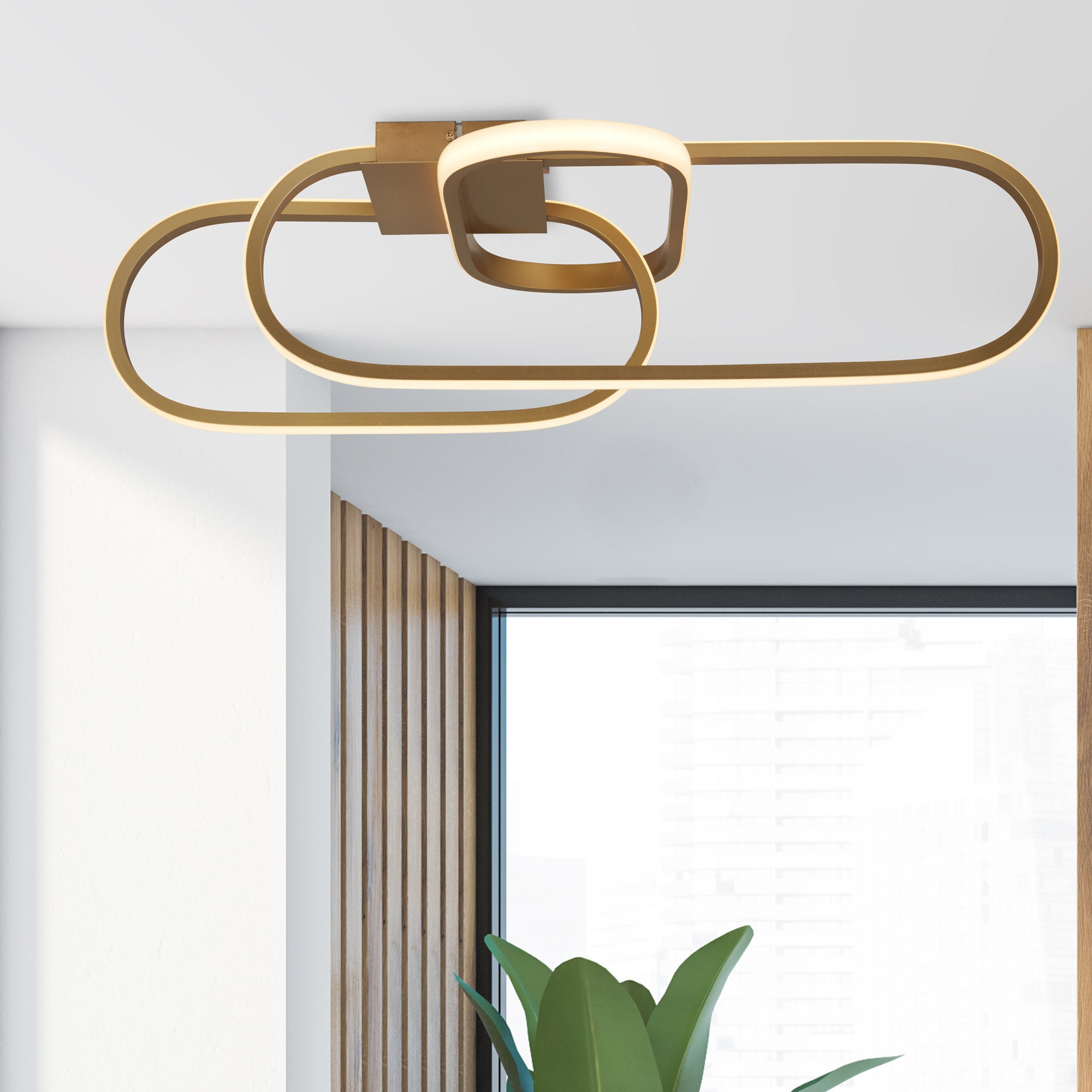 Searchlight Carmel LED Ceiling Light - Gold Aluminium