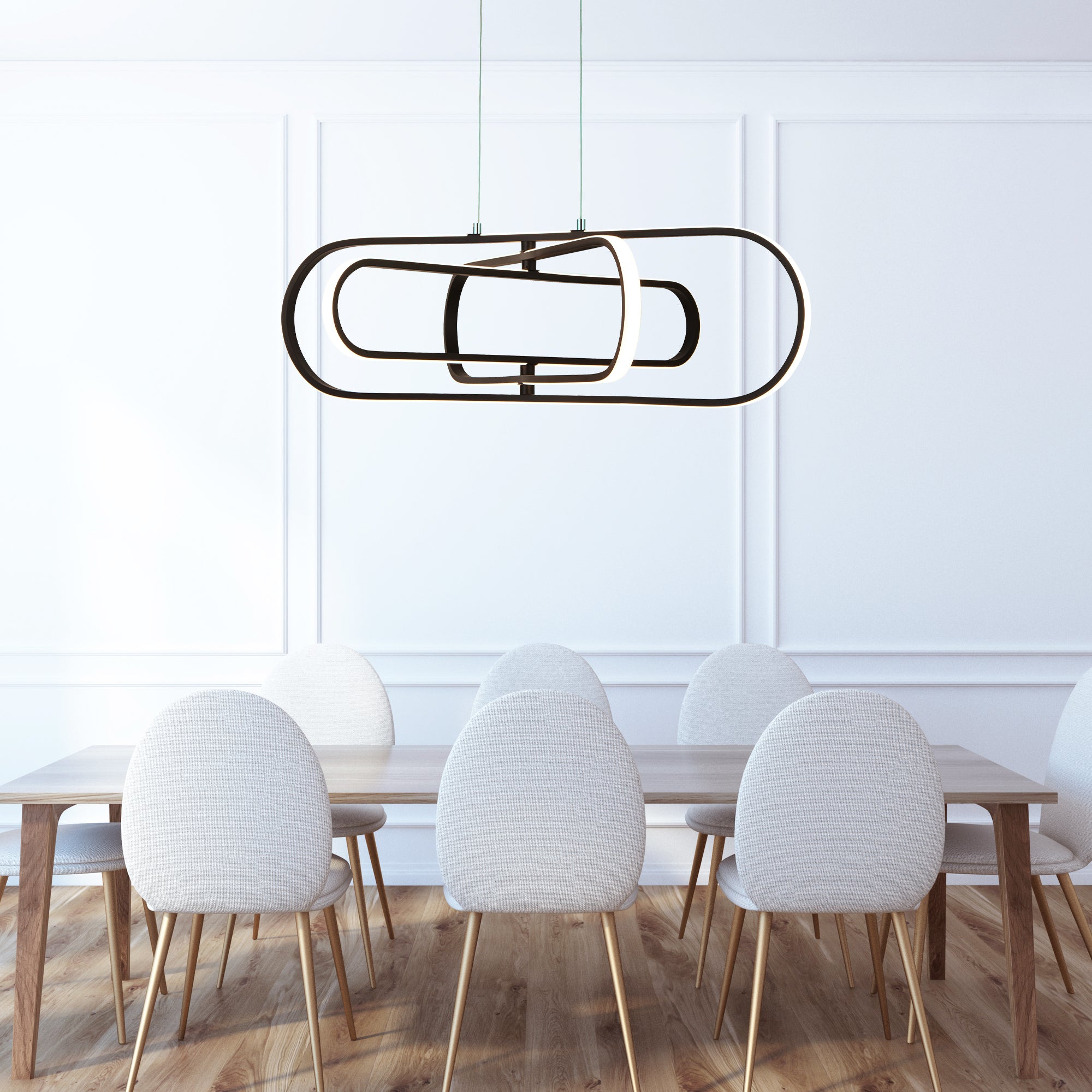 Searchlight Carmel LED Ceiling Pendant  - Black Aluminium