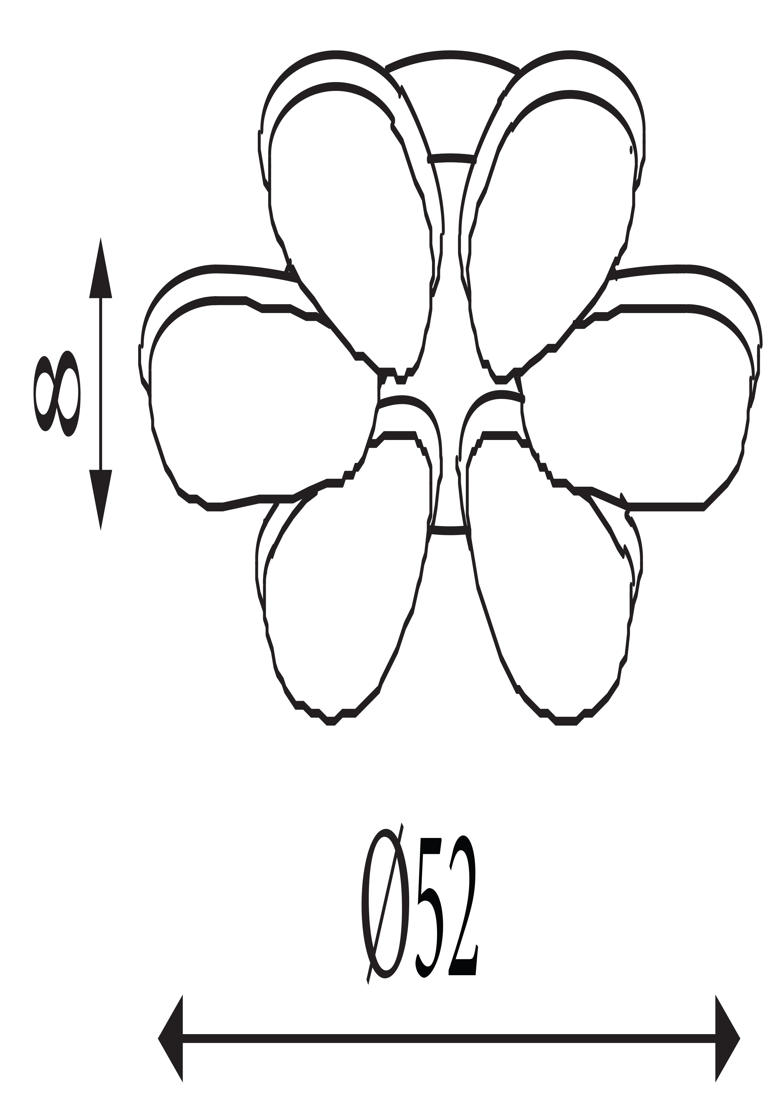 Searchlight Lavan LED 6 Light Flush - Chrome & Crushed Ice Effect Shade