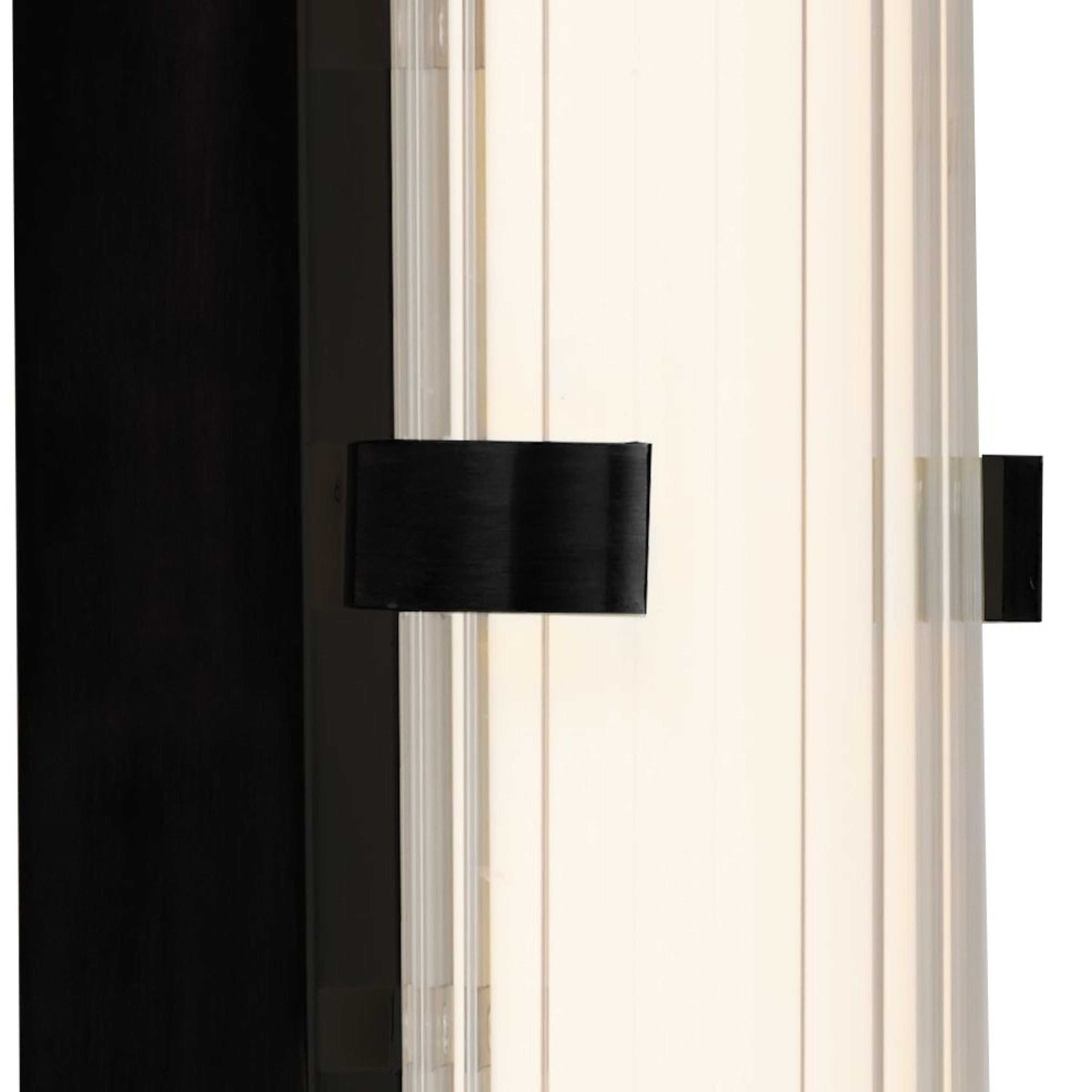 Searchlight Carisbrooke LED Bathroom Wall Light - Black & Opal Glass - IP44