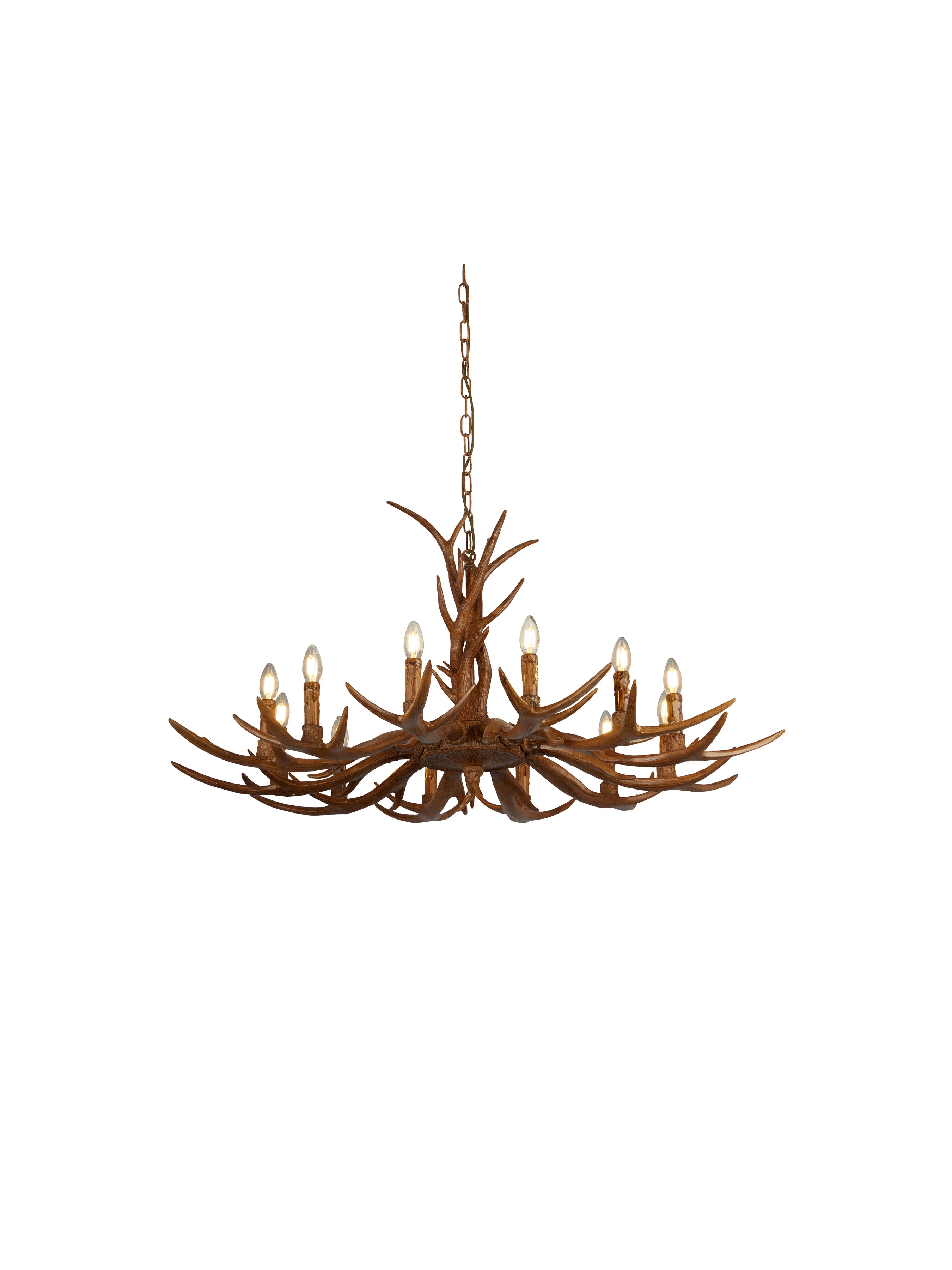 Searchlight Squires 12 Light Pendant - Brown Resin