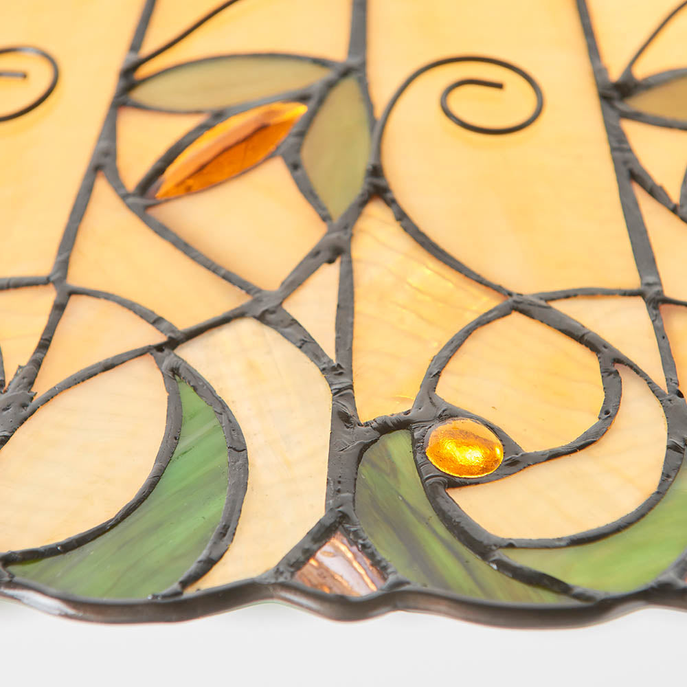 Interiors 1900 Jamelia Large 3 Light Pendant - Handcrafted Tiffany Style Glass