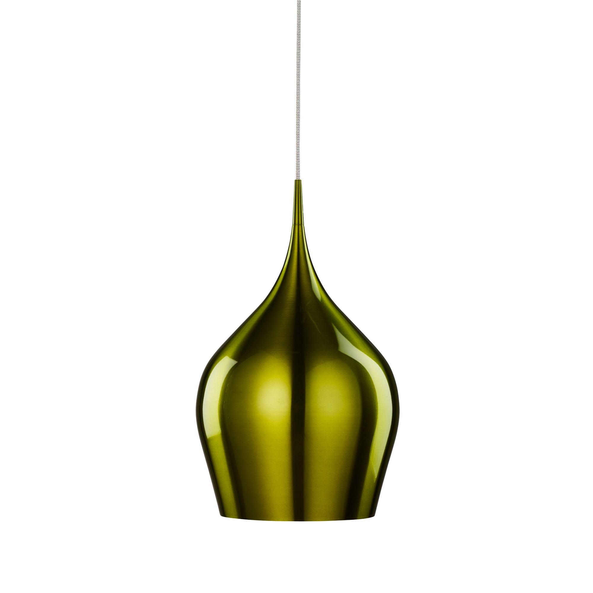 Searchlight Vulcan Single Green Pendant - Diameter 26cm
