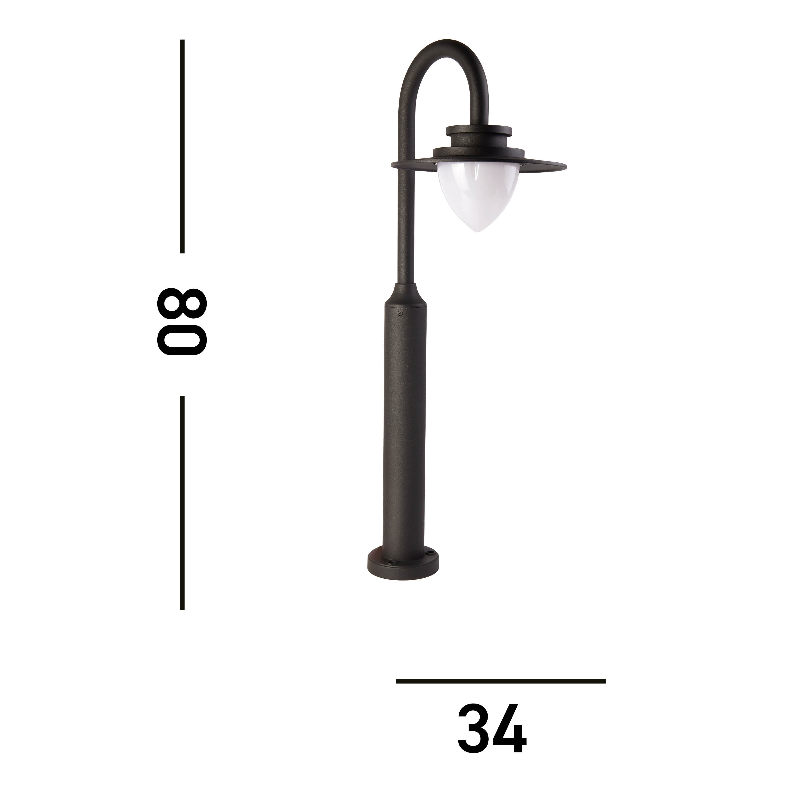 Searchlight Tagus 800mm Bollard - Graphite