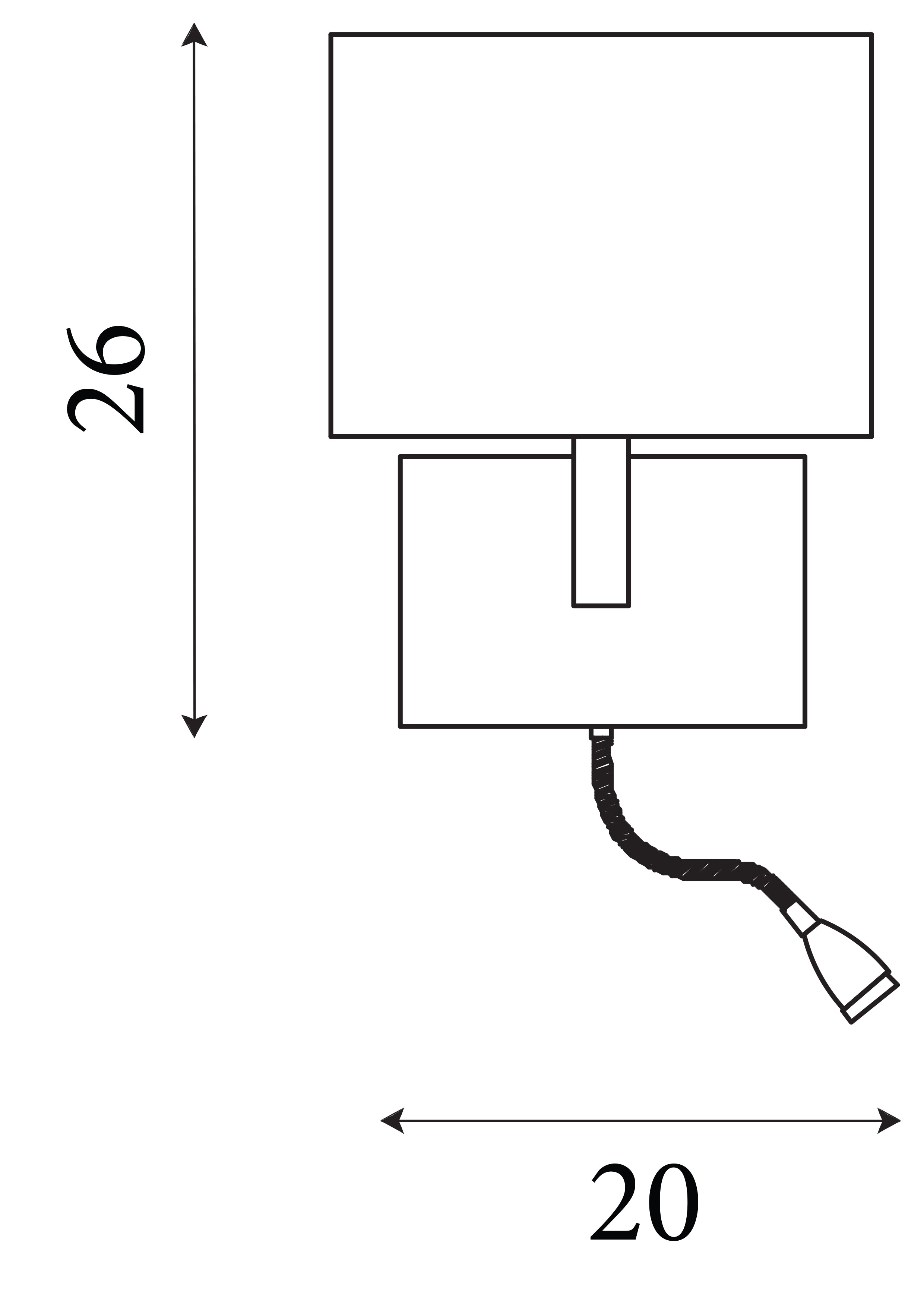 Searchlight Oakes Chrome Wall Light Oakes White Shade, LED Flexi - Arm, Switched