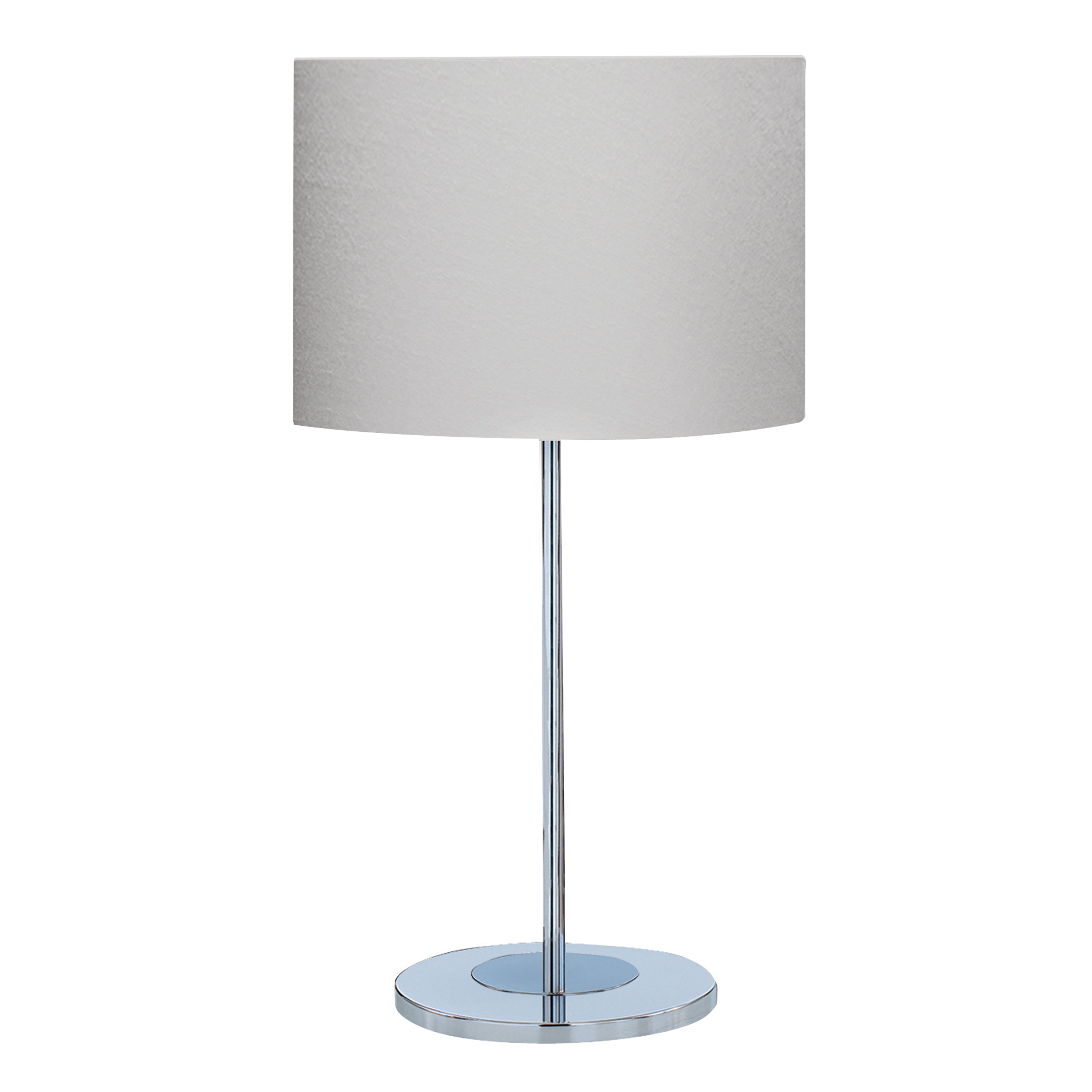 Searchlight Calder Table Lamp - Chrome Base & Fabric Shade