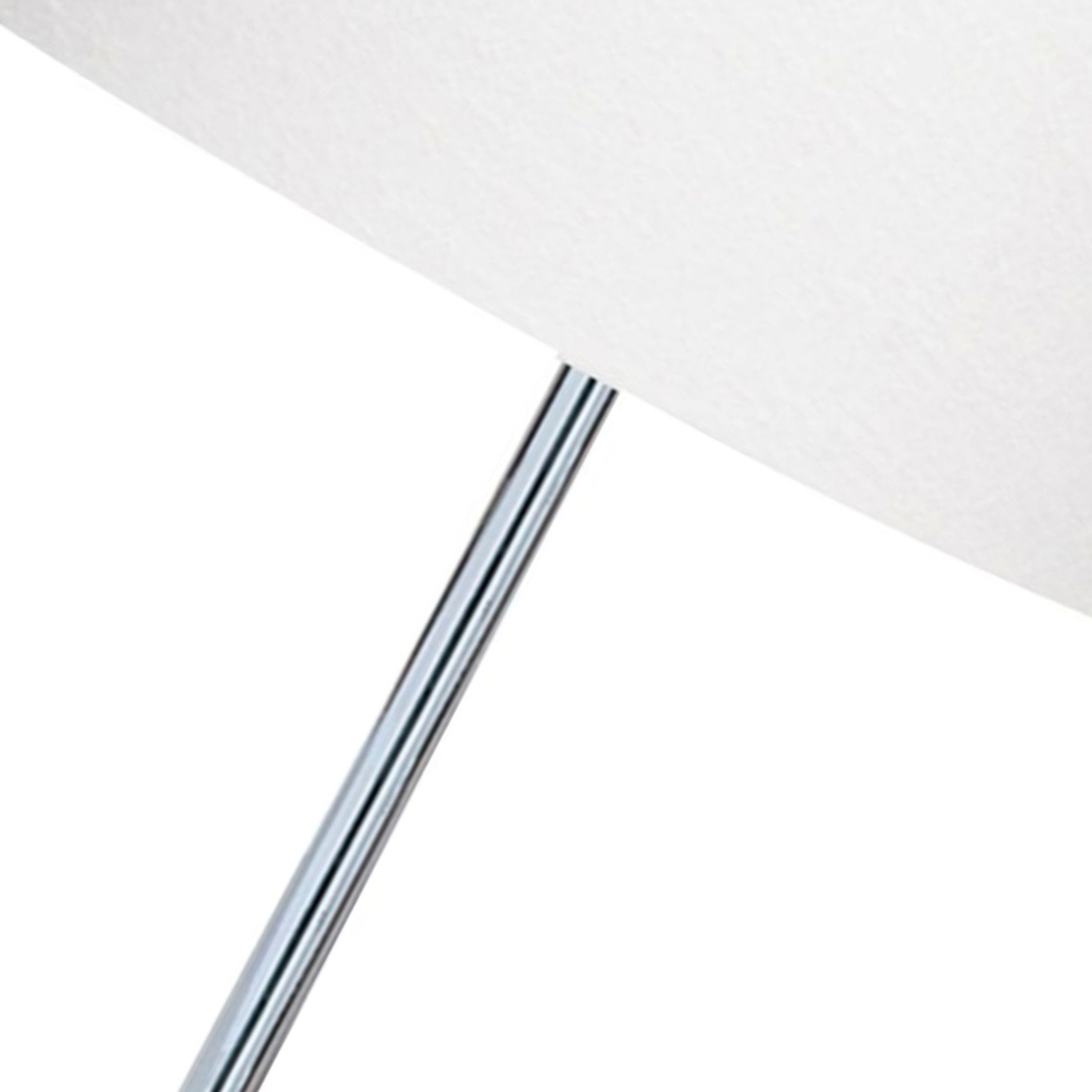 Searchlight Calder Table Lamp - Chrome Base & Fabric Shade