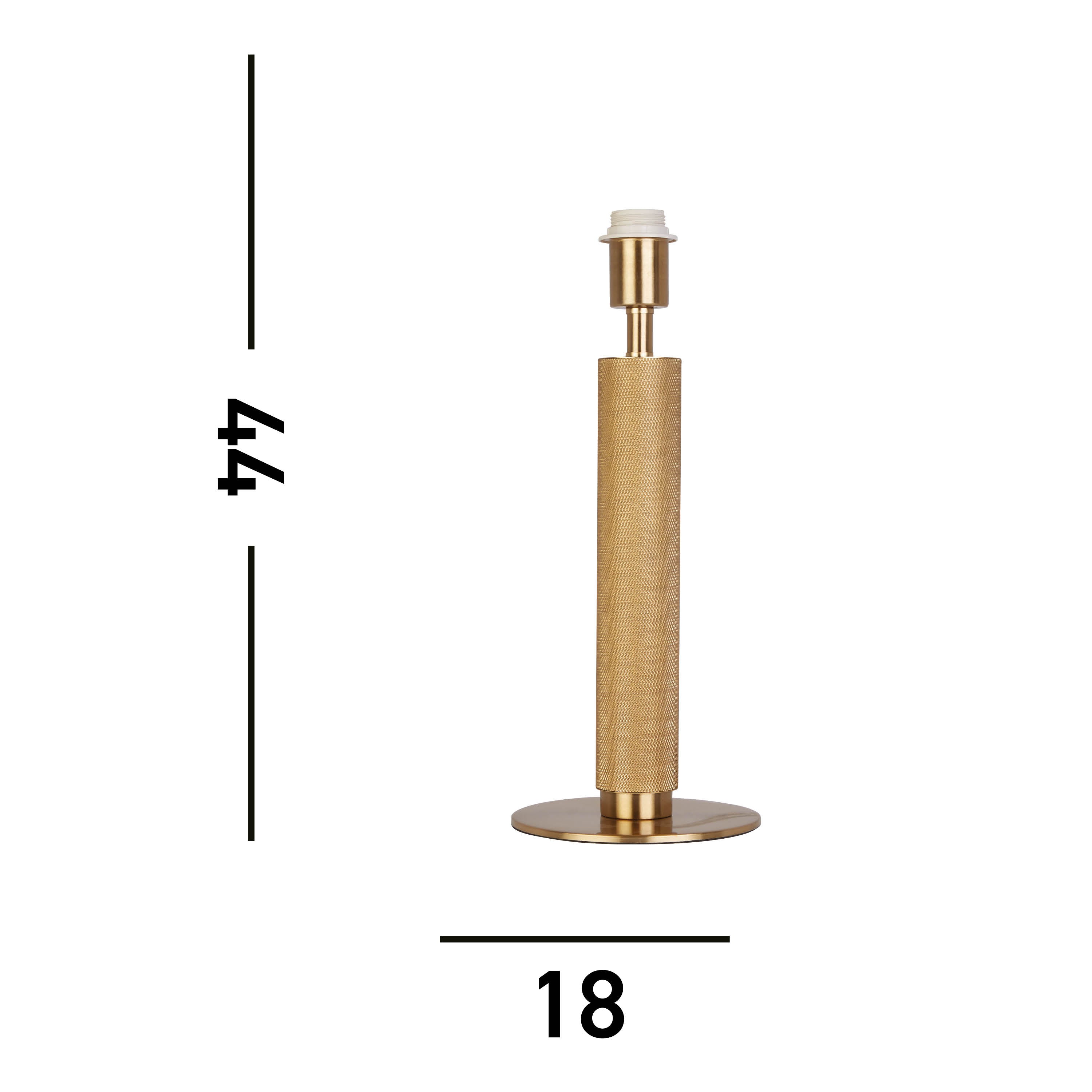 Searchlight Latimer Table Lamp Base - Knurled Gold - Base Only