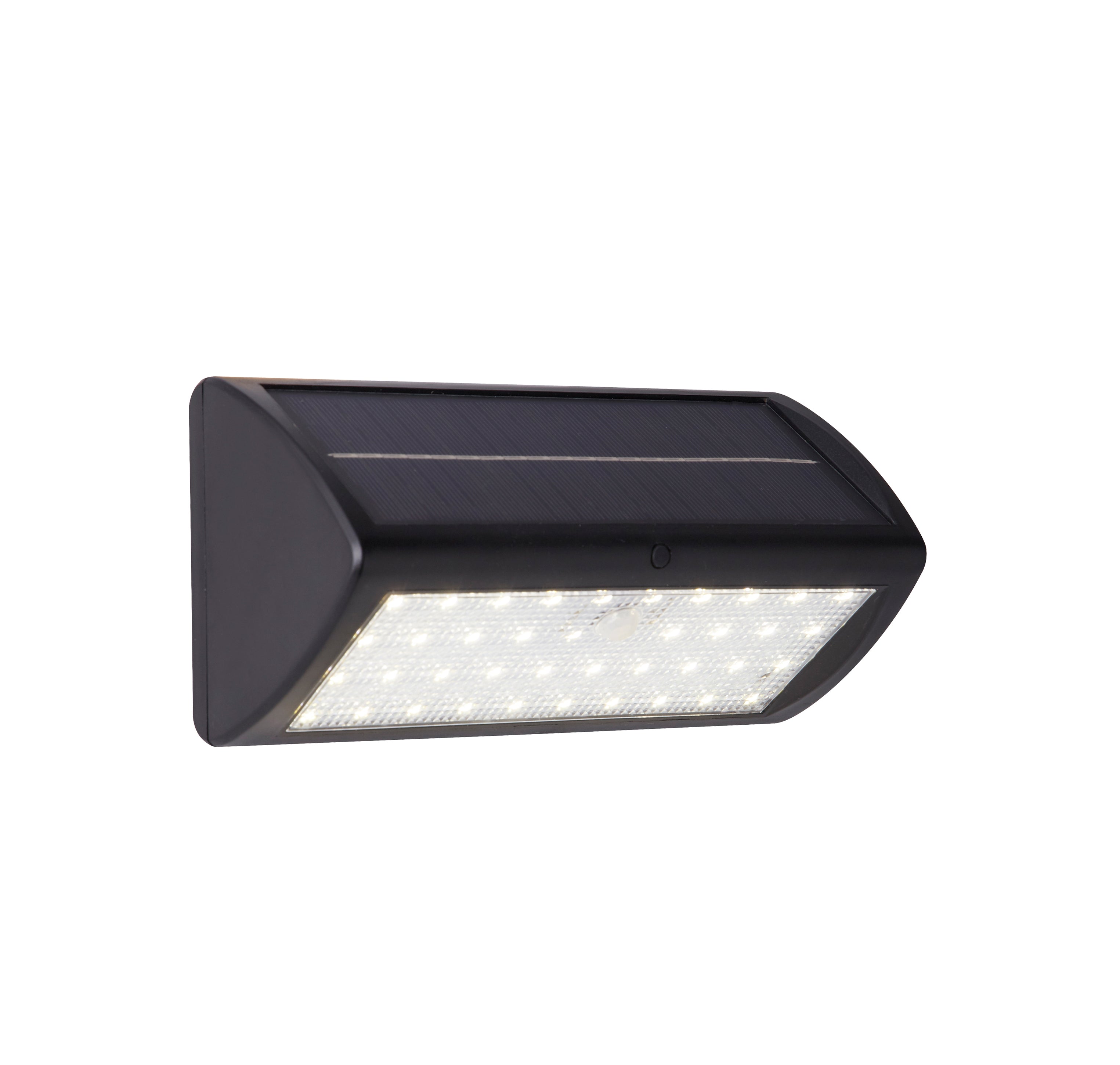 Searchlight Cairo Solar Outdoor Wall Light with PIR - Black & White Polycarbonate