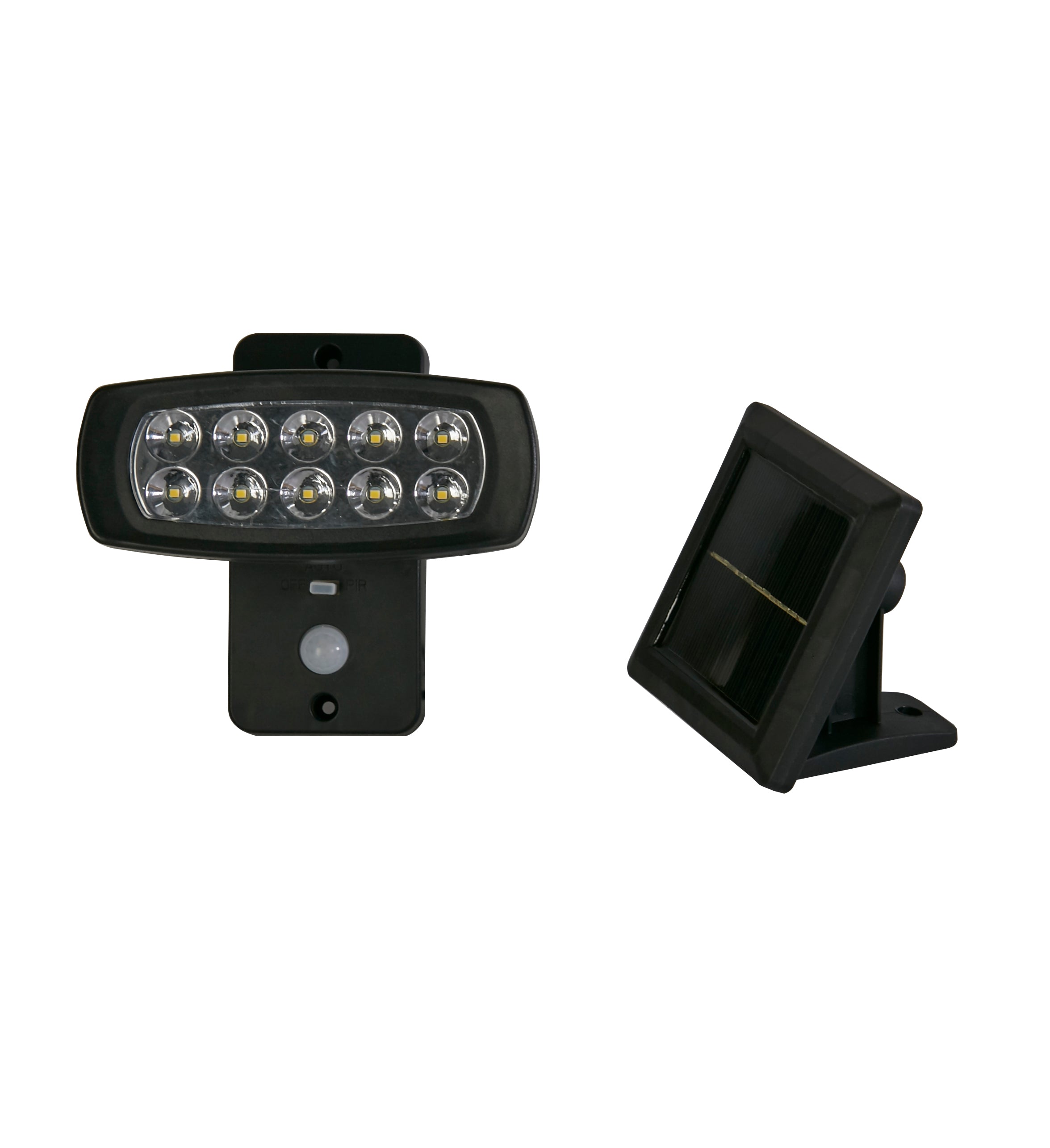 Searchlight Dallas Solar Outdoor Wall Light with PIR - ABS & Clear Polycarbonate