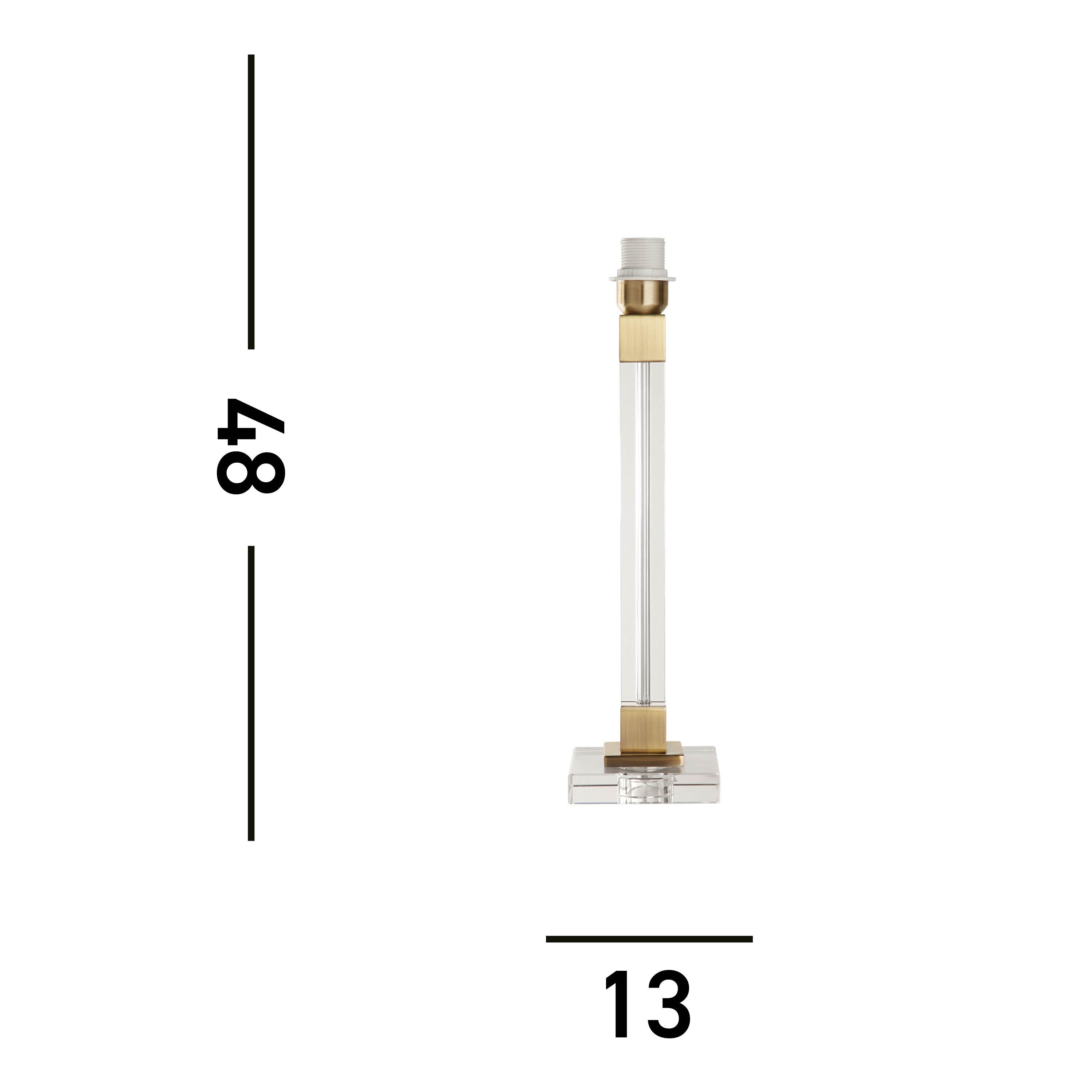 Searchlight Sarah Table Lamp Base - Brass & Crystal - Base Only