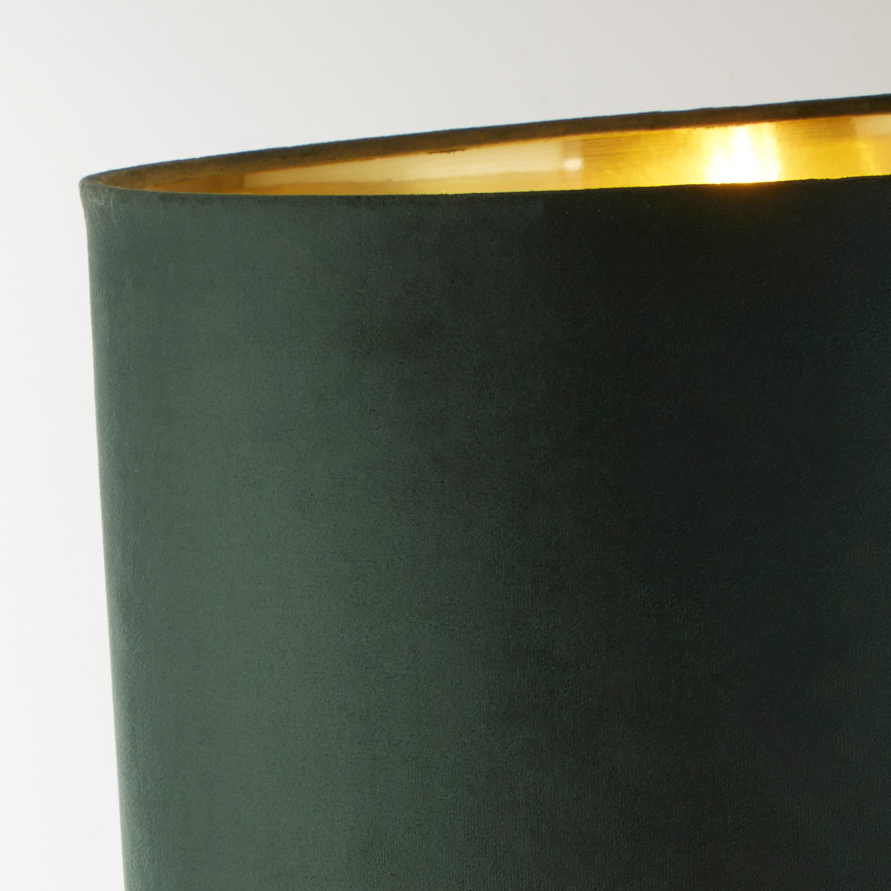 Searchlight Sarah Table Lamp - Crystal, Brass & Green Velvet