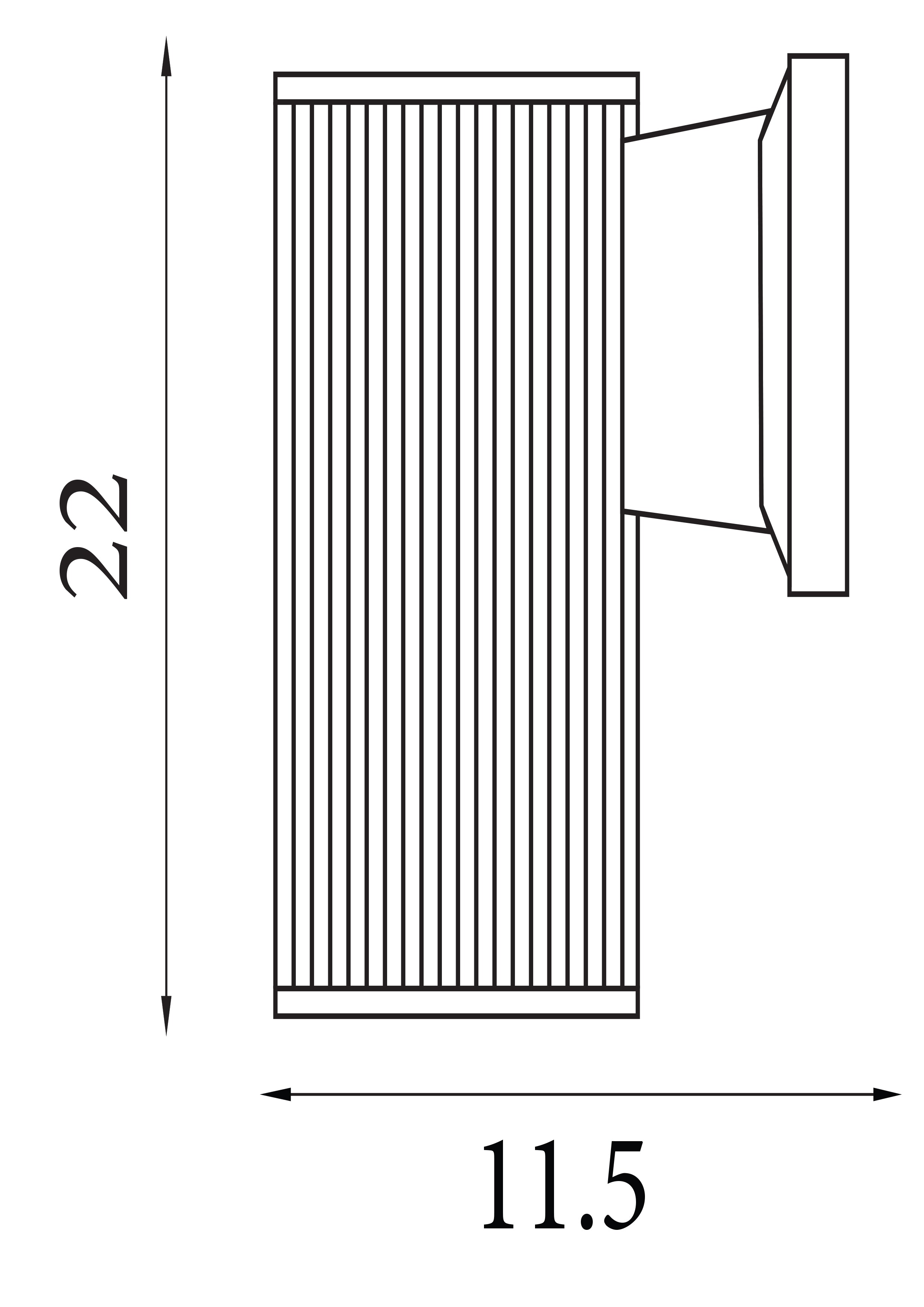 Searchlight Hallman Outdoor Wall Light - Black with Clear Glass Diffuser