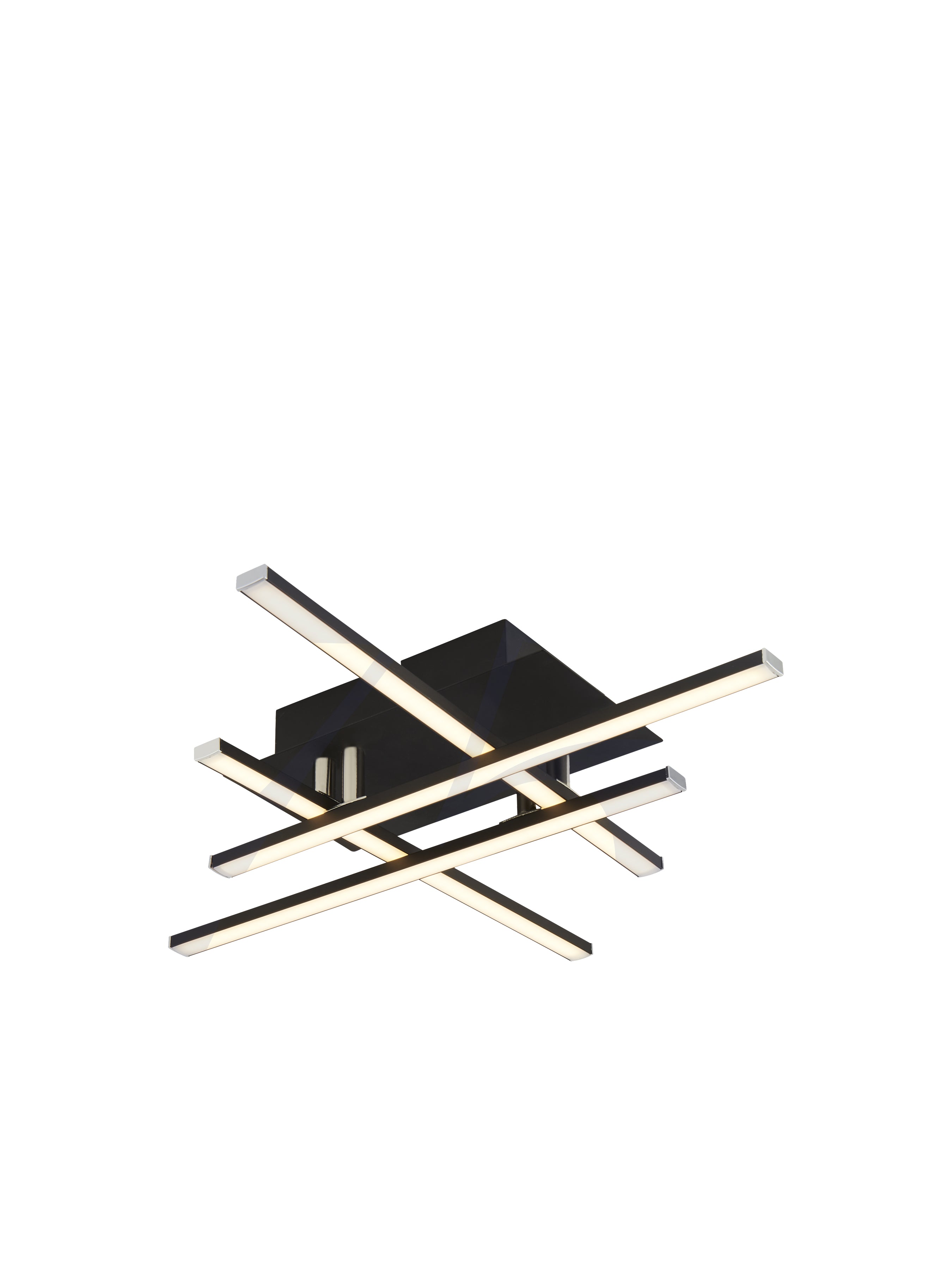 Searchlight Mark 4 Light LED Ceiling Light - Black & Opal