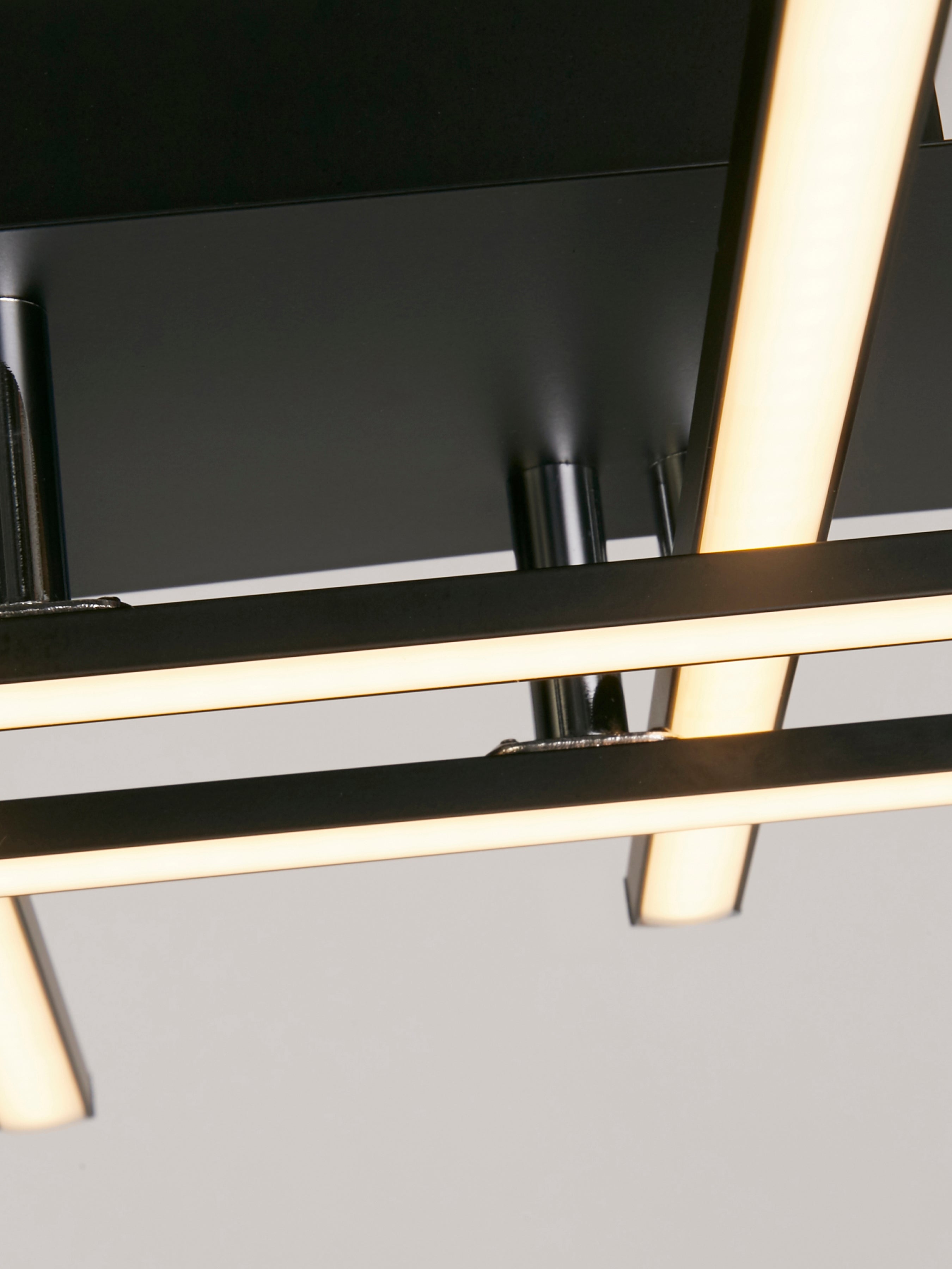 Searchlight Mark 4 Light LED Ceiling Light - Black & Opal