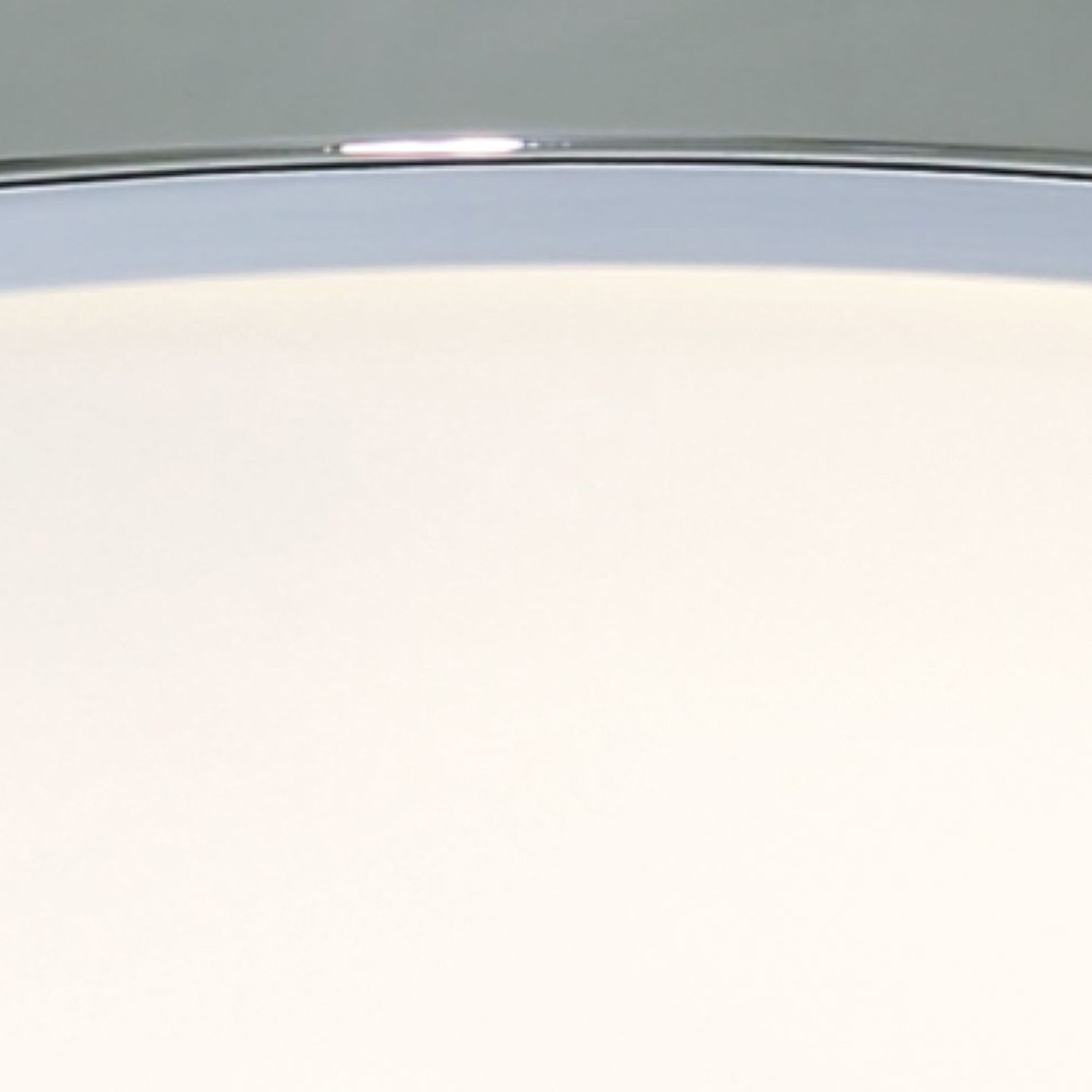 Searchlight Cannock 39cm 2 Light Flush - Chrome & White Glass