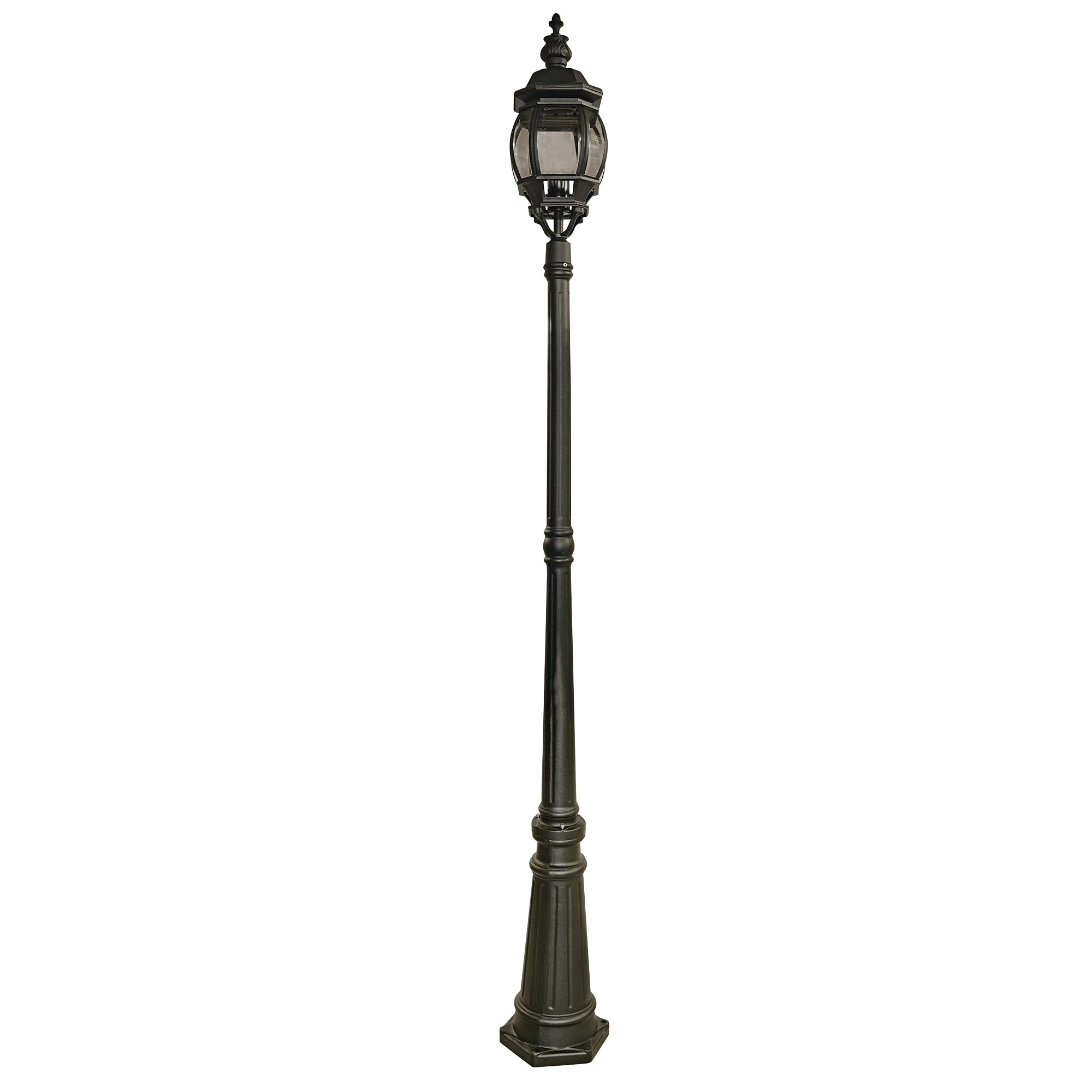 Searchlight Bartlett 221cm Outdoor Post - Silk Black & Glass - IP44