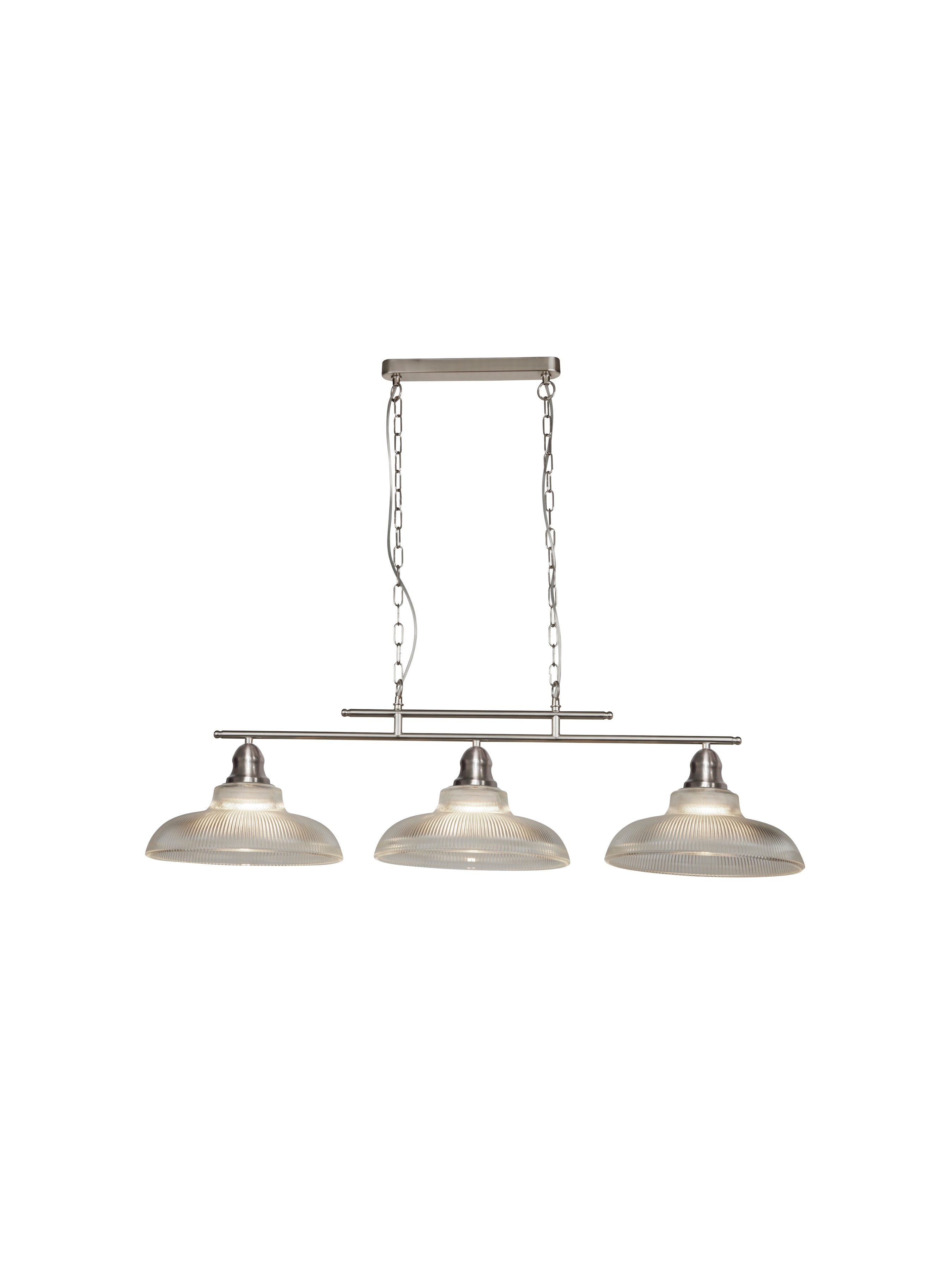 Searchlight Beech III 3 Light Bar Pendant - Satin Silver