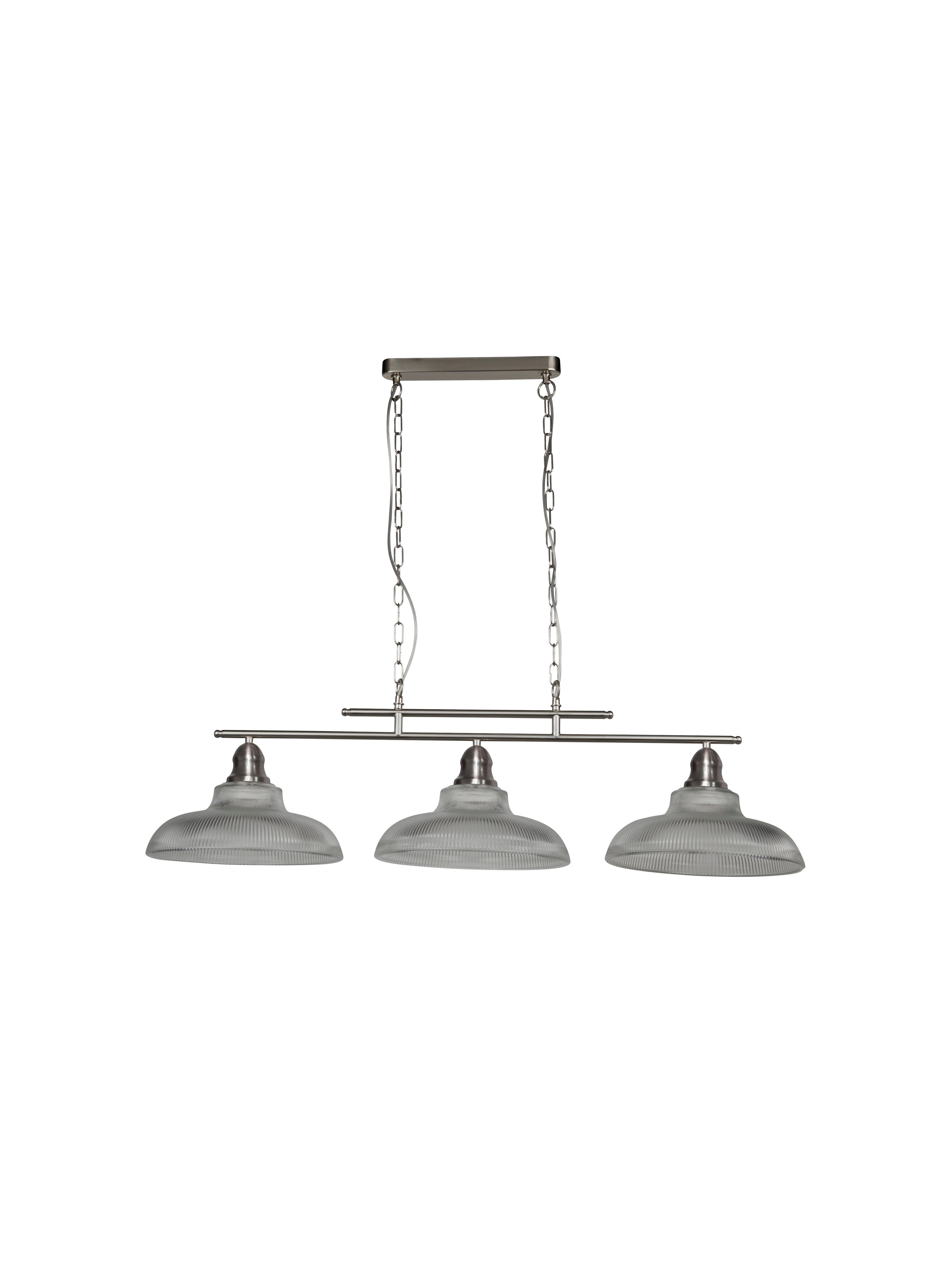 Searchlight Beech III 3 Light Bar Pendant - Satin Silver