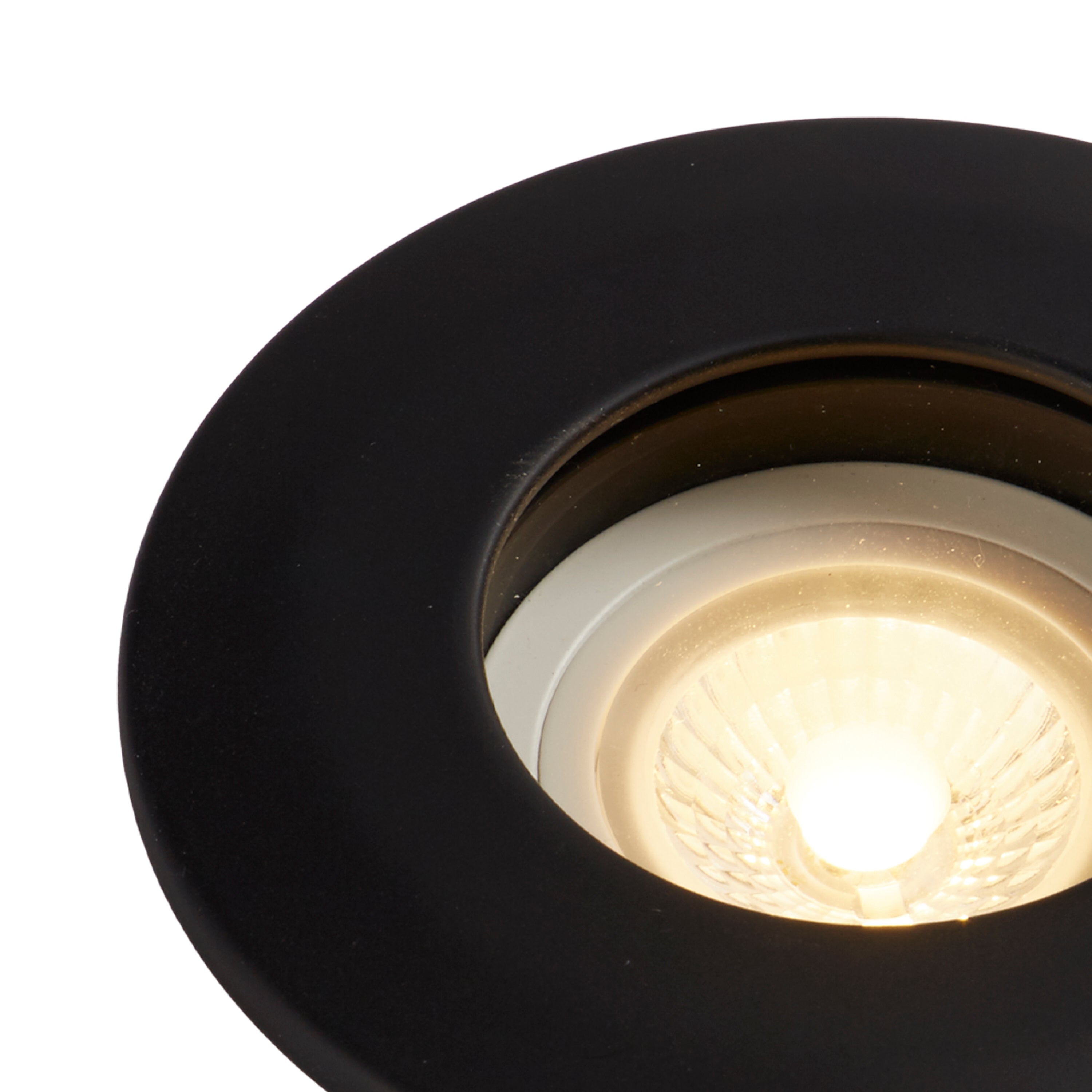 Searchlight Burford Bathroom Black Downlight - IP65 - Fire Rated