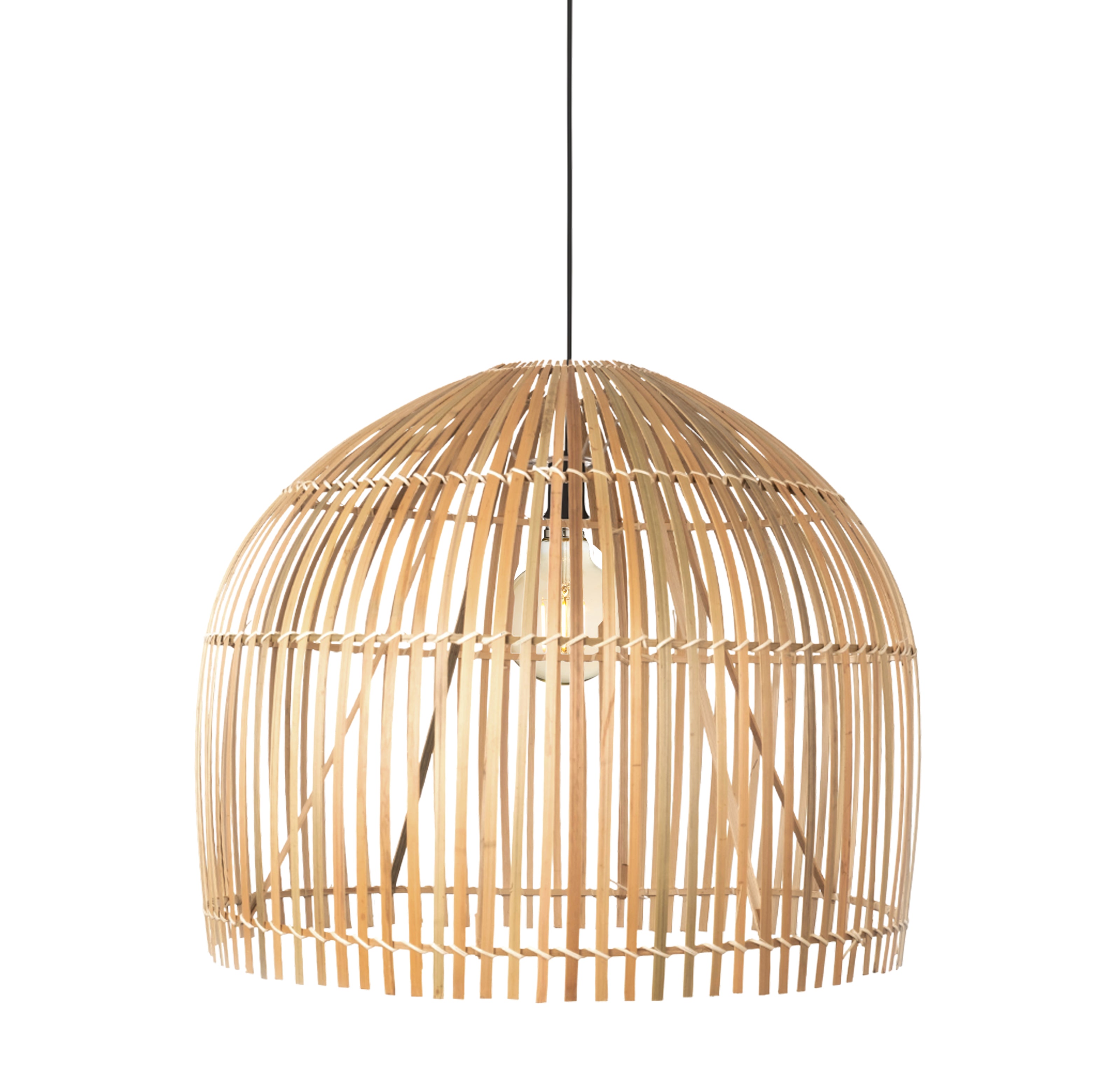 Searchlight Bailey Dome Pendant - Bamboo