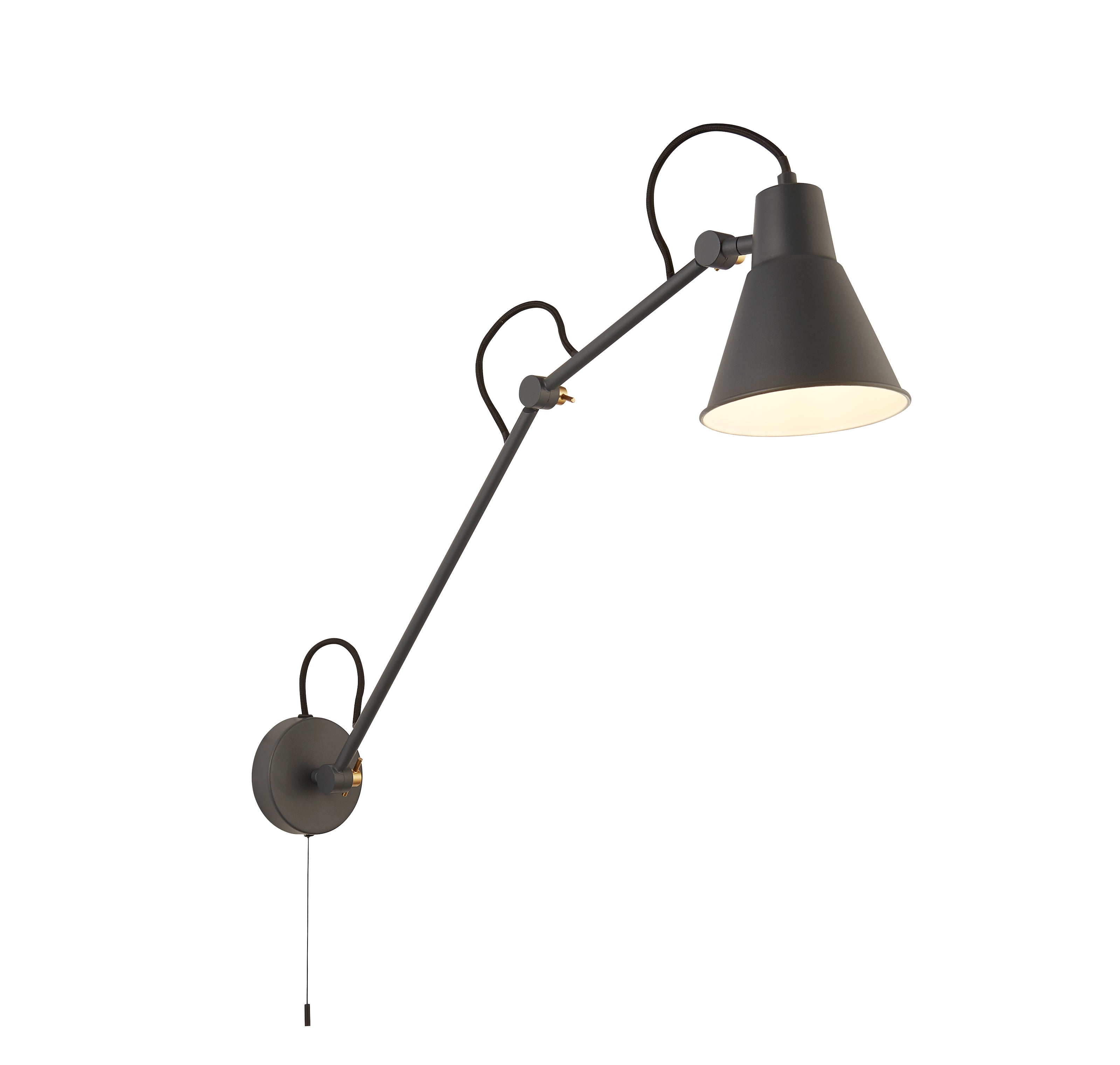 Searchlight Swing Arm Wall Light - Grey
