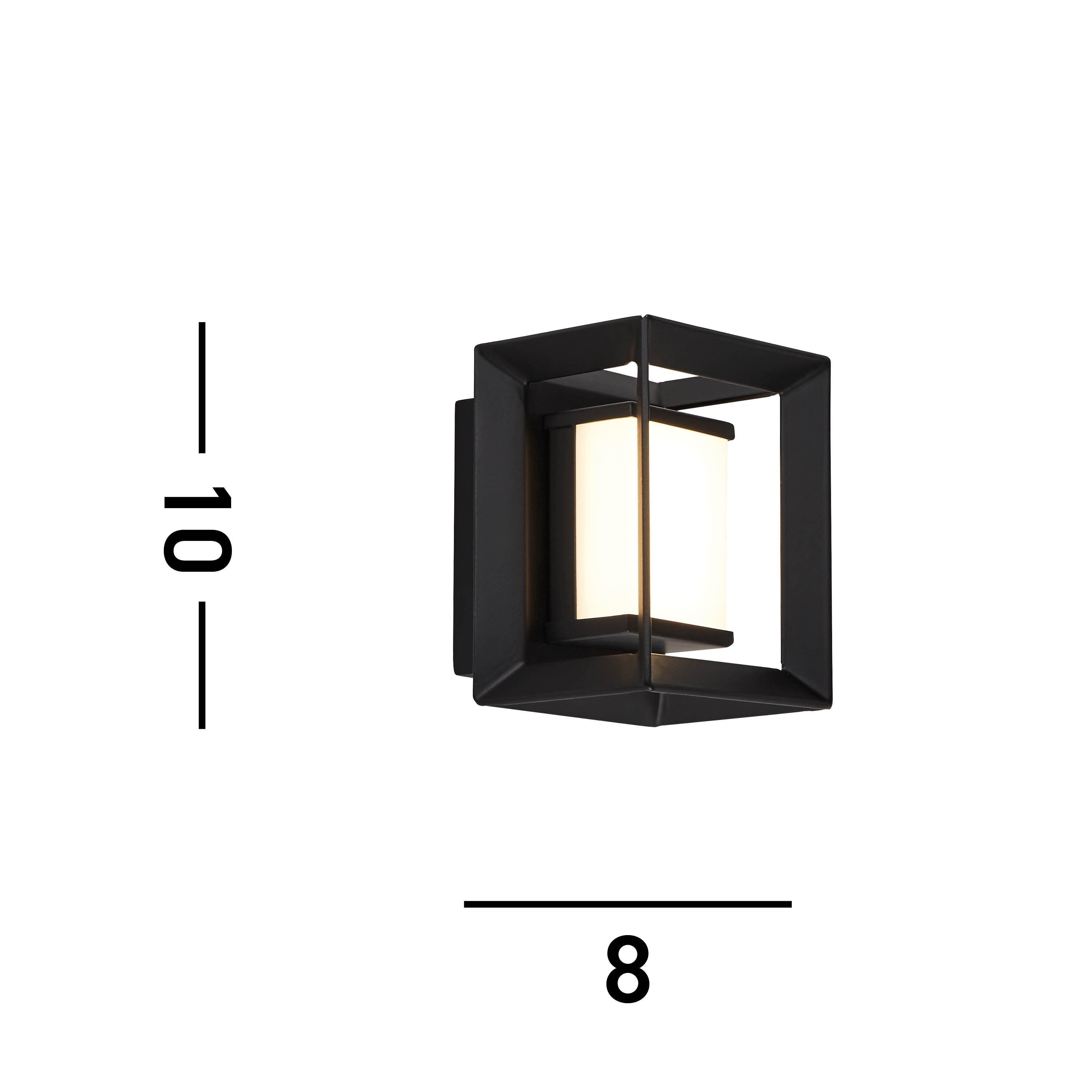 Searchlight Campbell LED Bathroom Wall Light - Matt Black - IP44