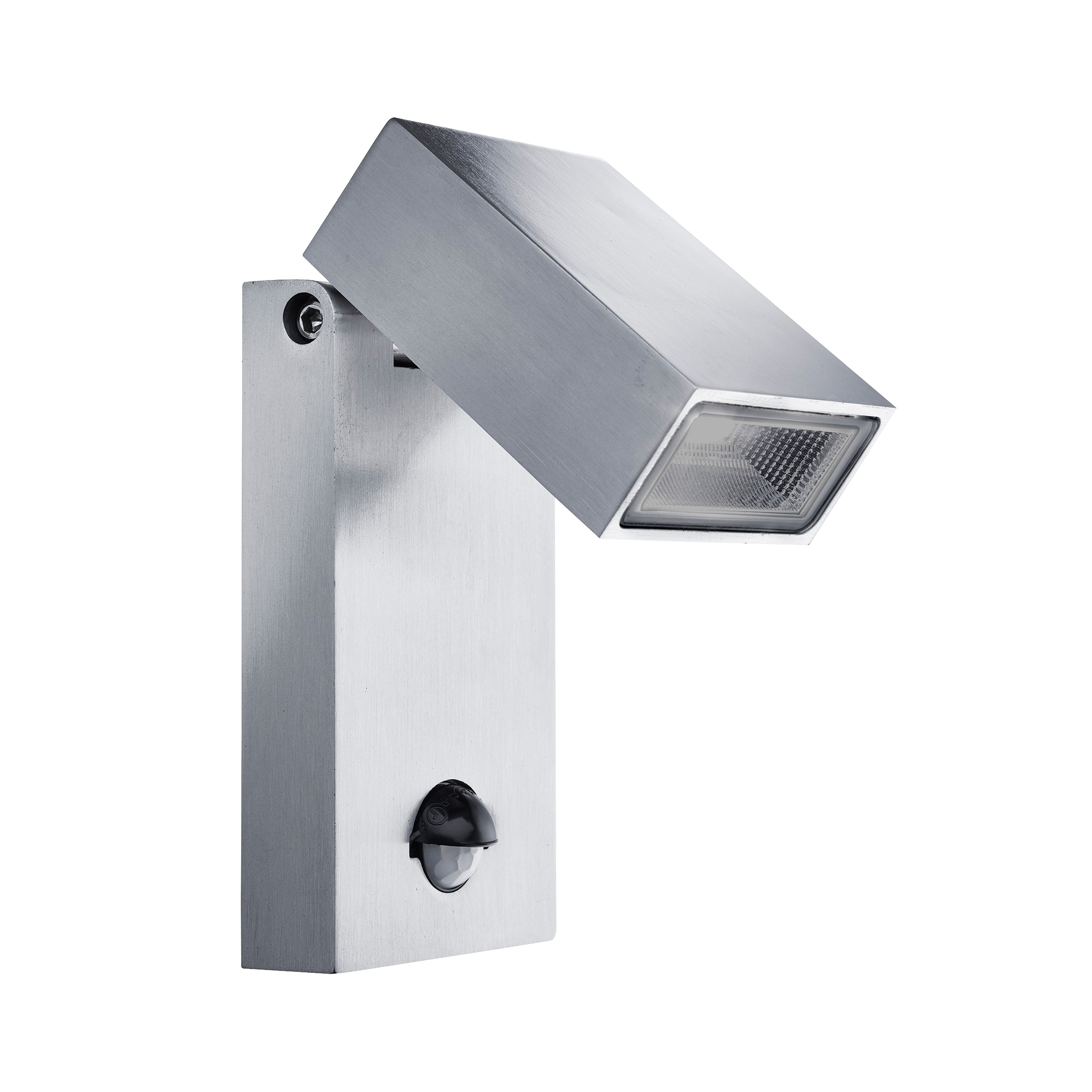 Searchlight Mela LED Outdoor Wall Light with PIR Sensor - Aluminium - IP44